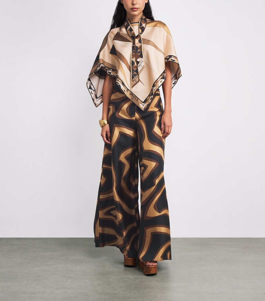 Silk Twill Printed Scarf 1/BLACK GOLD Image 3