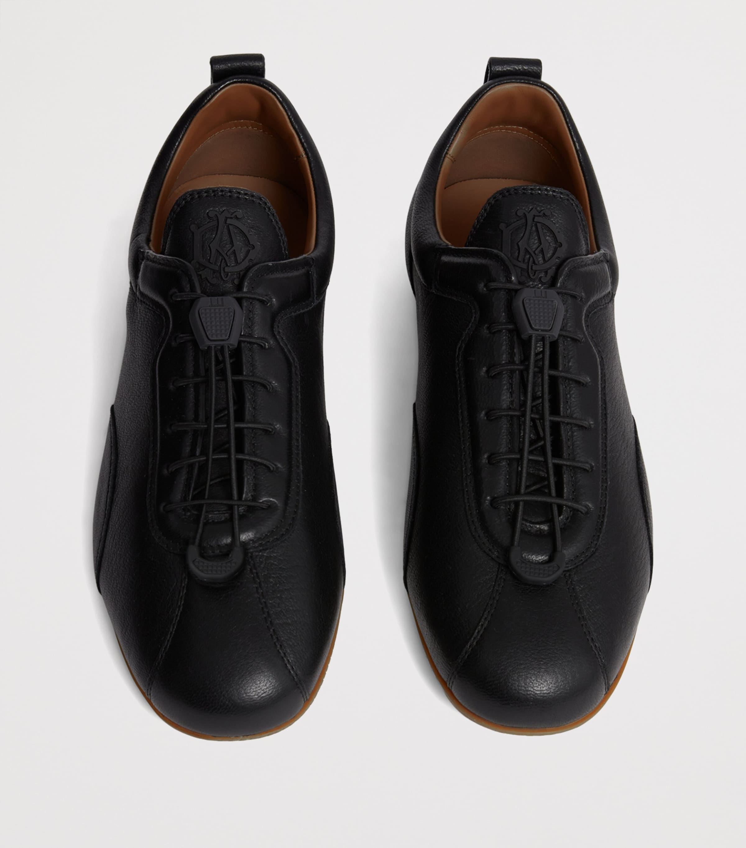 Dunhill Black Deerskin Davies Sneakers | Harrods US