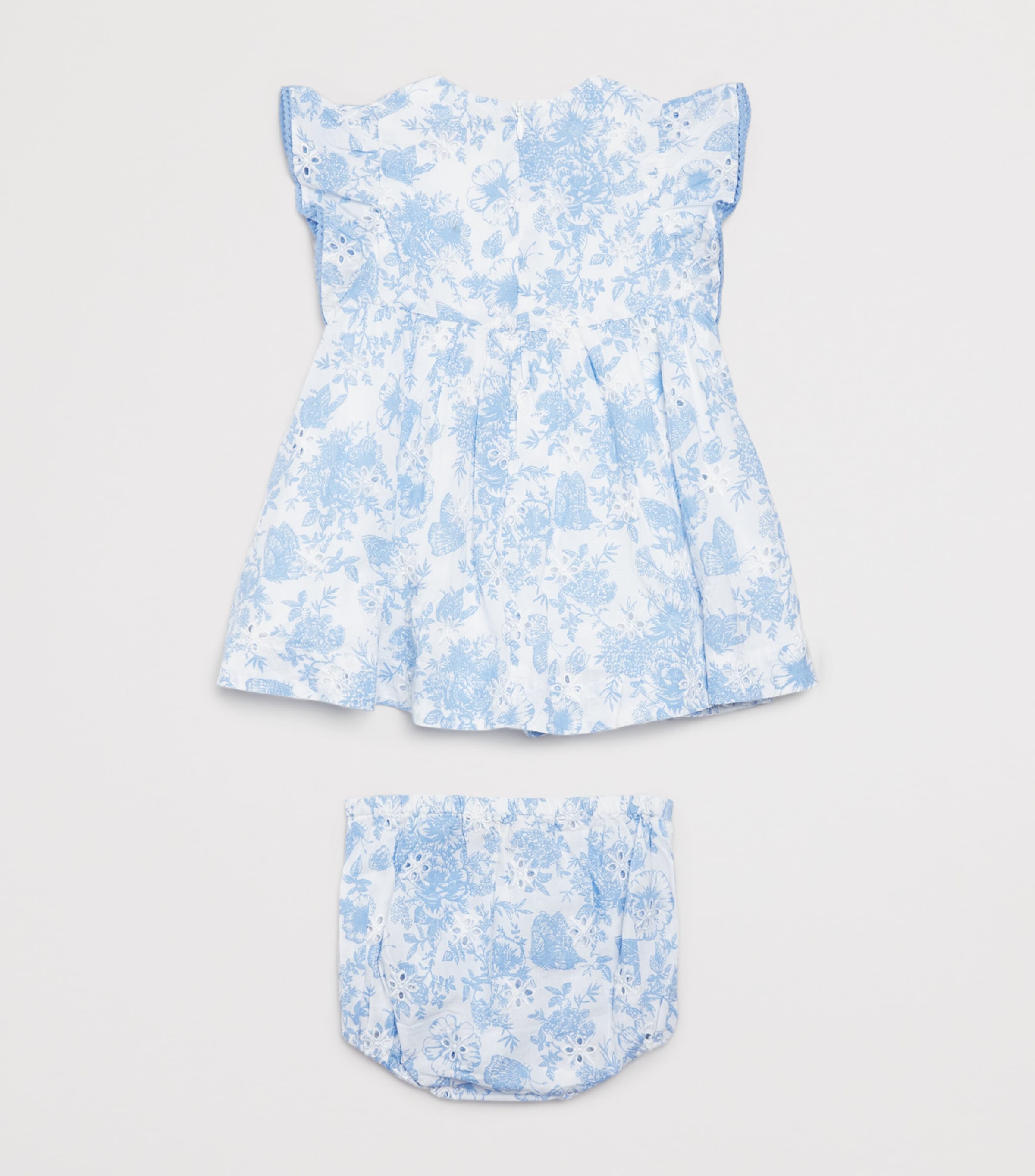 Cotton Lace Floral Dress (3 Months - 4 Years) 43AZUR Image 2