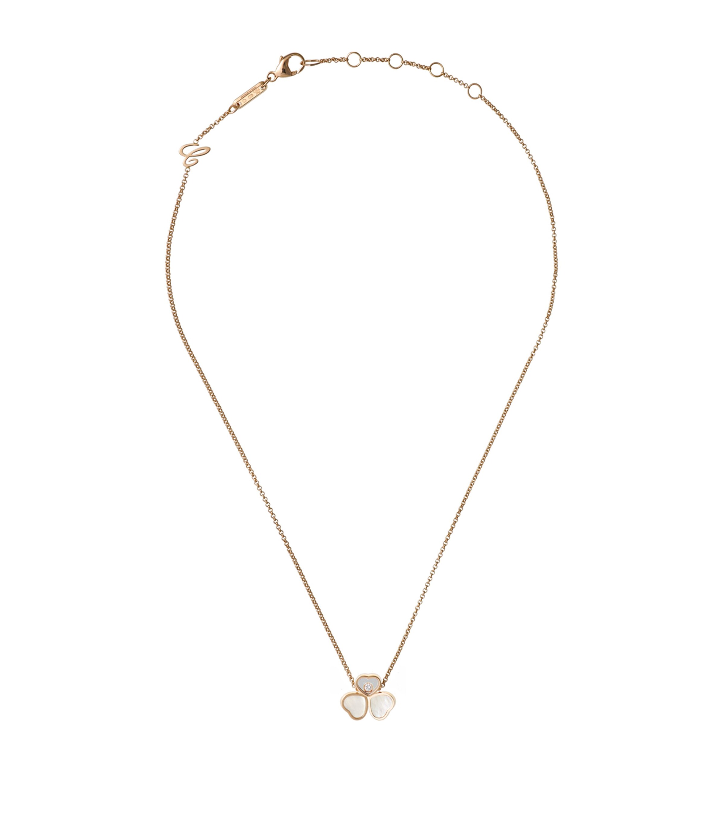 Rose Gold And Diamond Happy Hearts Necklace 18K ROSE GOLD Image 4