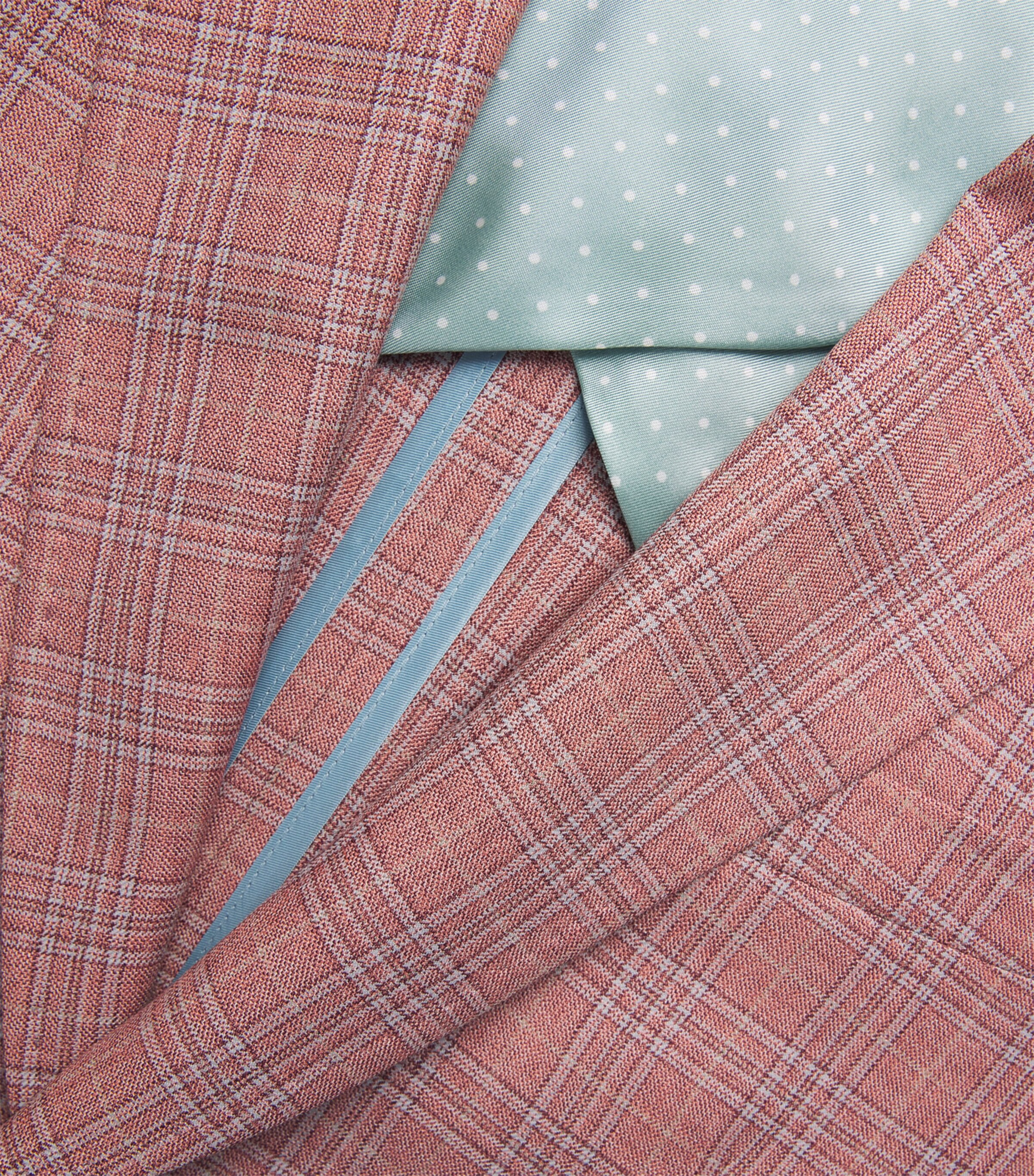 Wool Check Blazer 24_CORAL RED Image 5