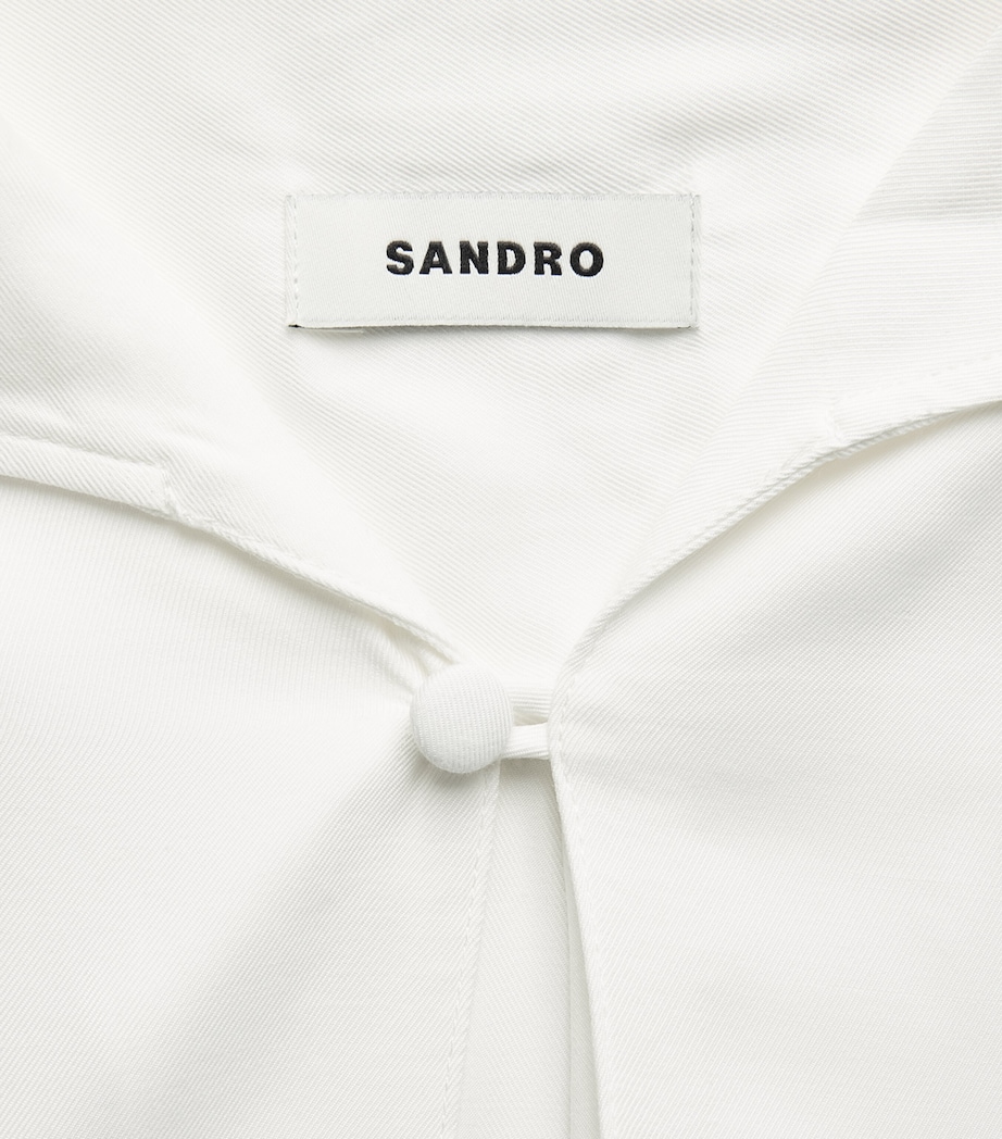Sandro Paris Mens Tunic-Effect Shirt White Image 6
