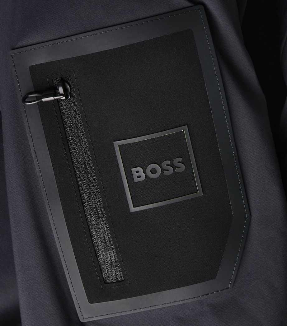 BOSS Mens Water-Repellent Padded Jacket Dark Image 6