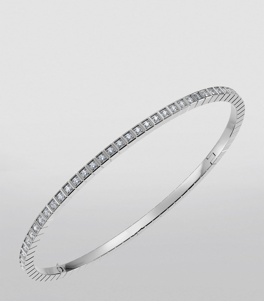 White Gold and Diamond Ice Cube Bangle 18K WHITE GOLD Image 3