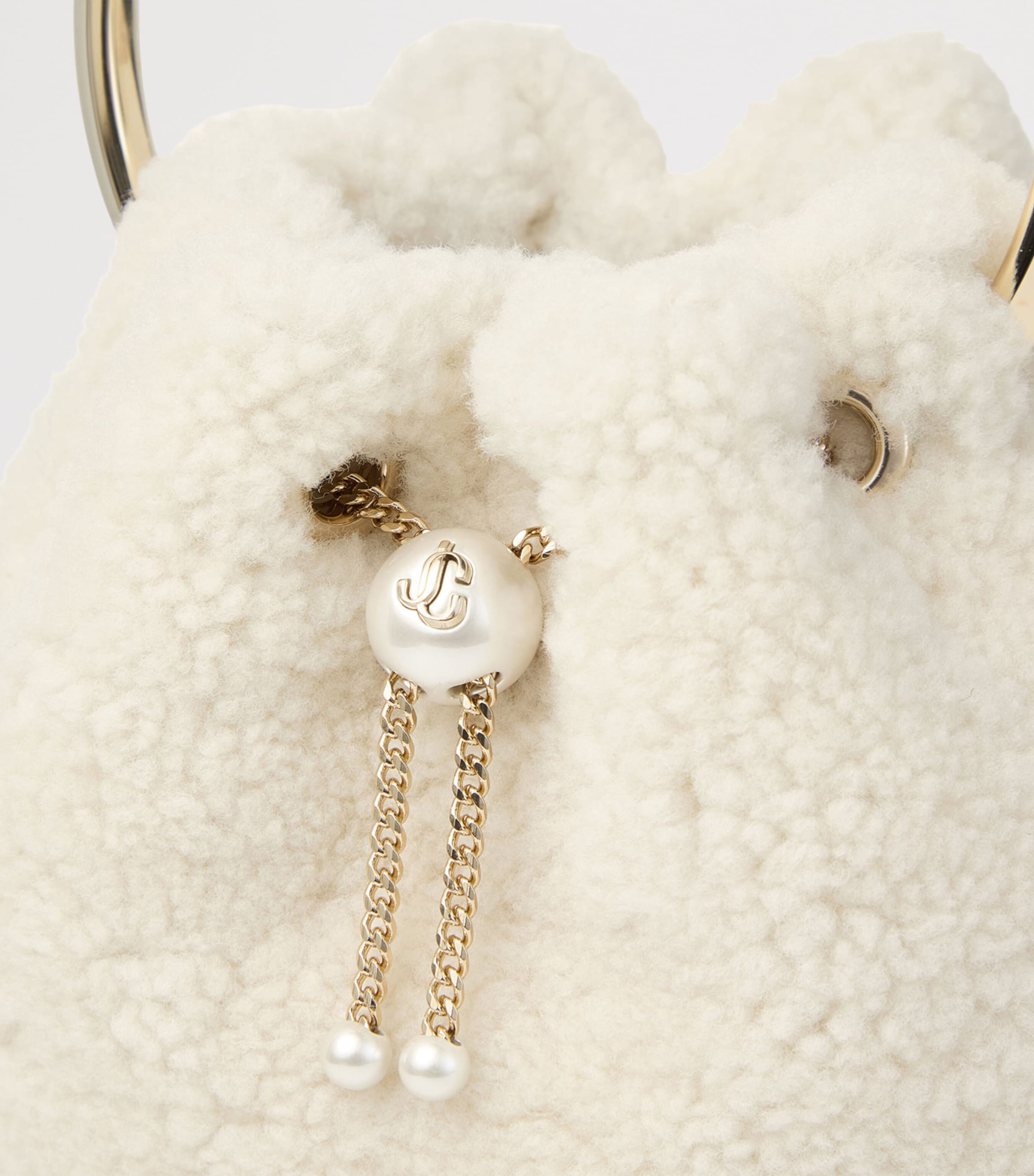 Bon Bon Shearling Top-Handle Bag NATURAL/LIGHT GOLD Image 4