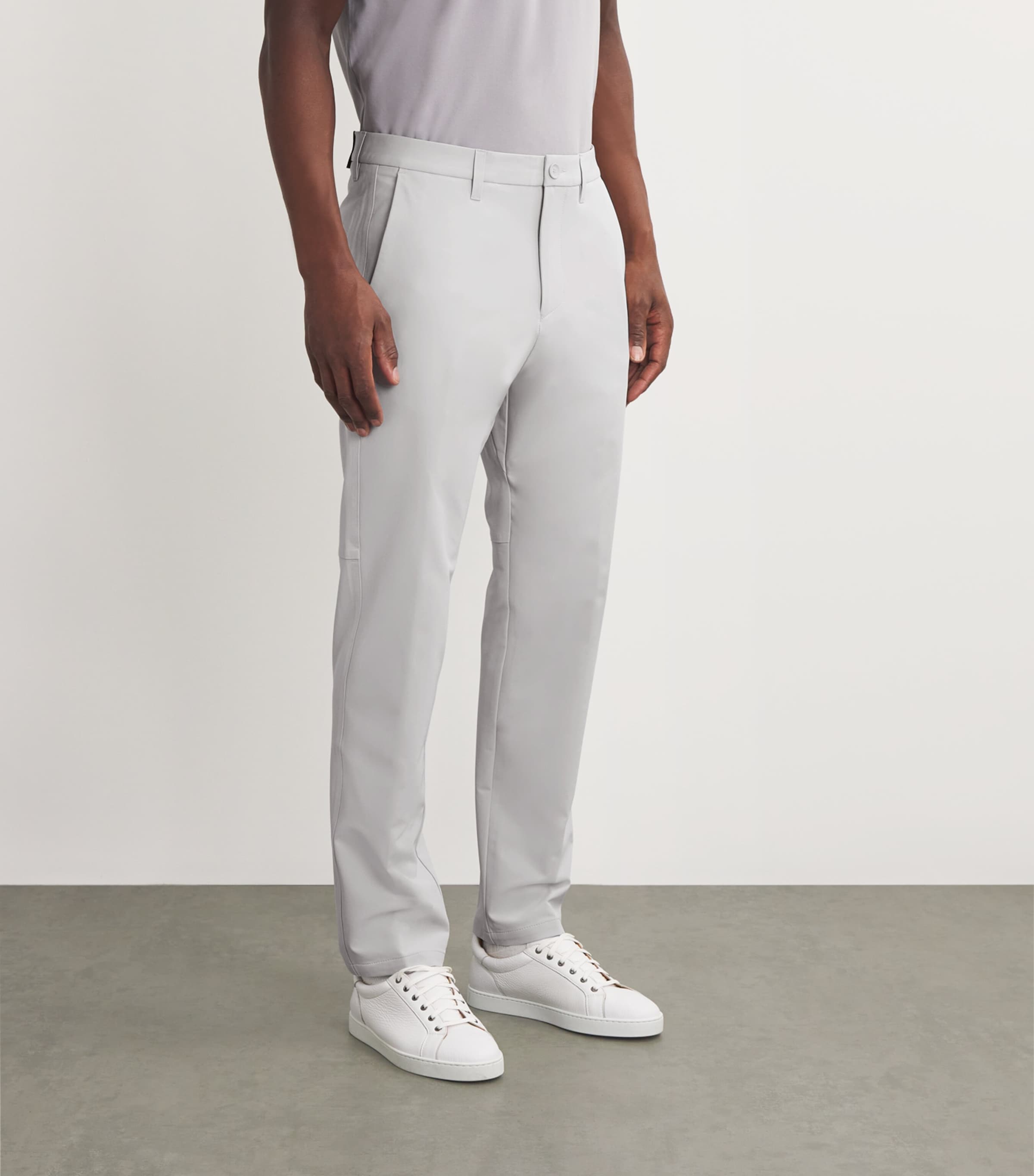 High-Stretch Commuter Trousers PASTEL GREY Image 3