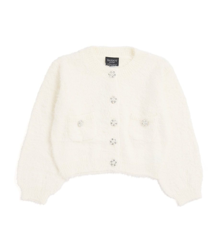 Fluffy Sophia Cardigan (4-10 Years) WINTER WHITE Image 1