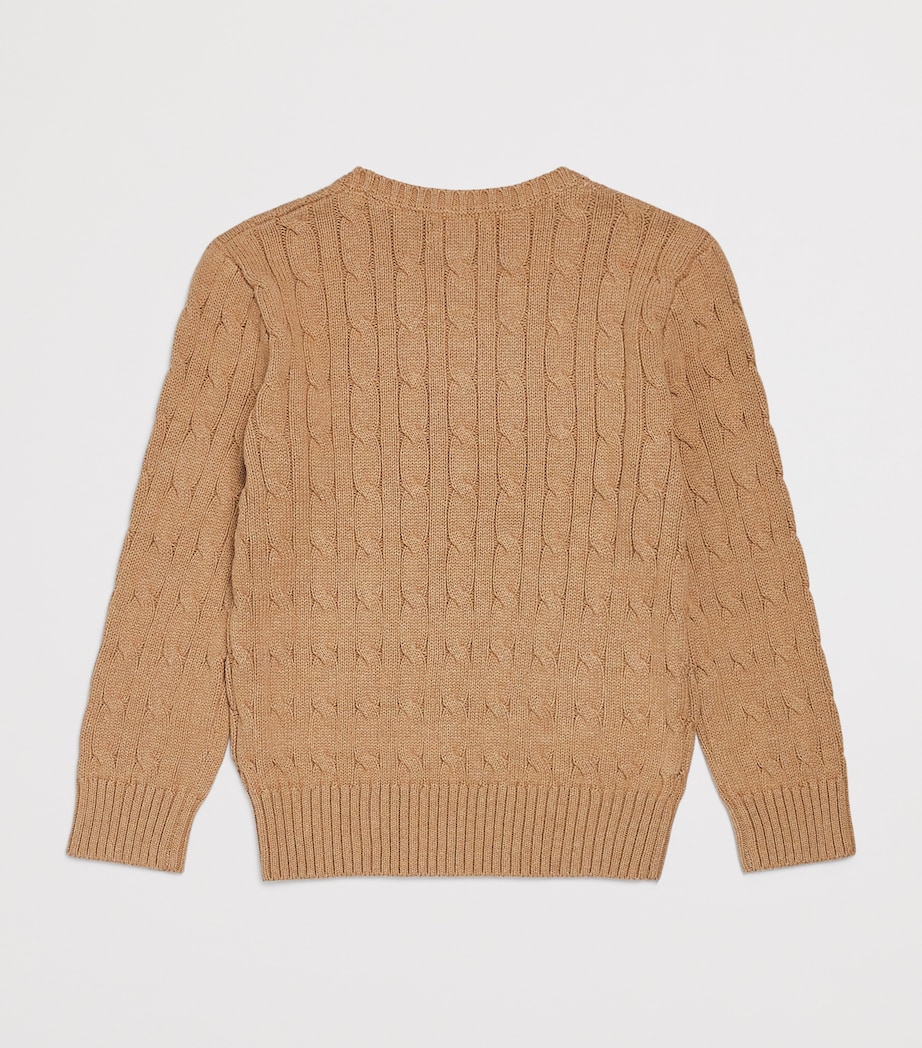 Ralph Lauren Kids Beige Cotton Cable-Knit Sweater (6-14 Years) | Harrods HK