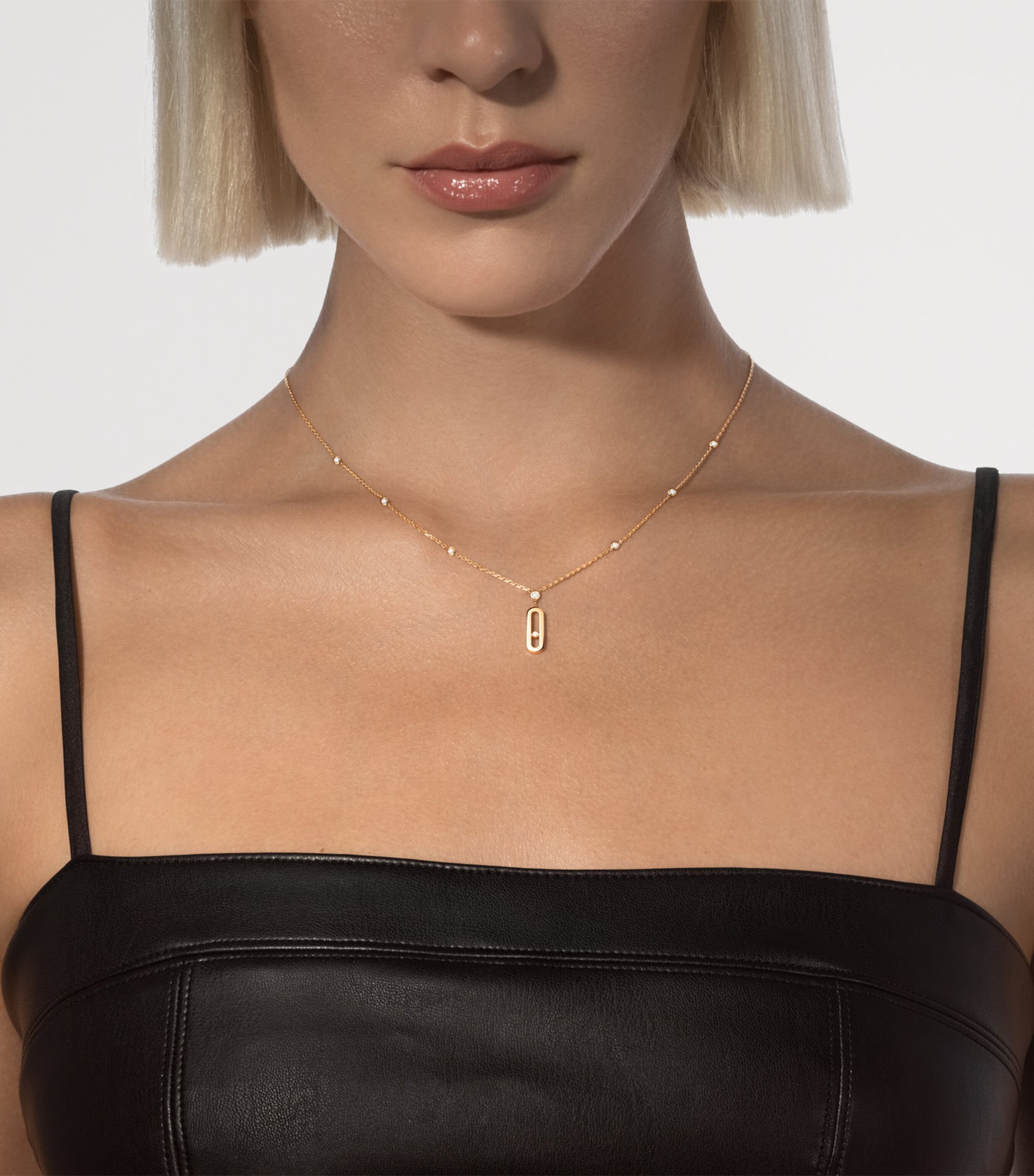 Messika Move Uno Yellow Gold and Diamond Necklace (0.13ct) Yellow Gold Image 2