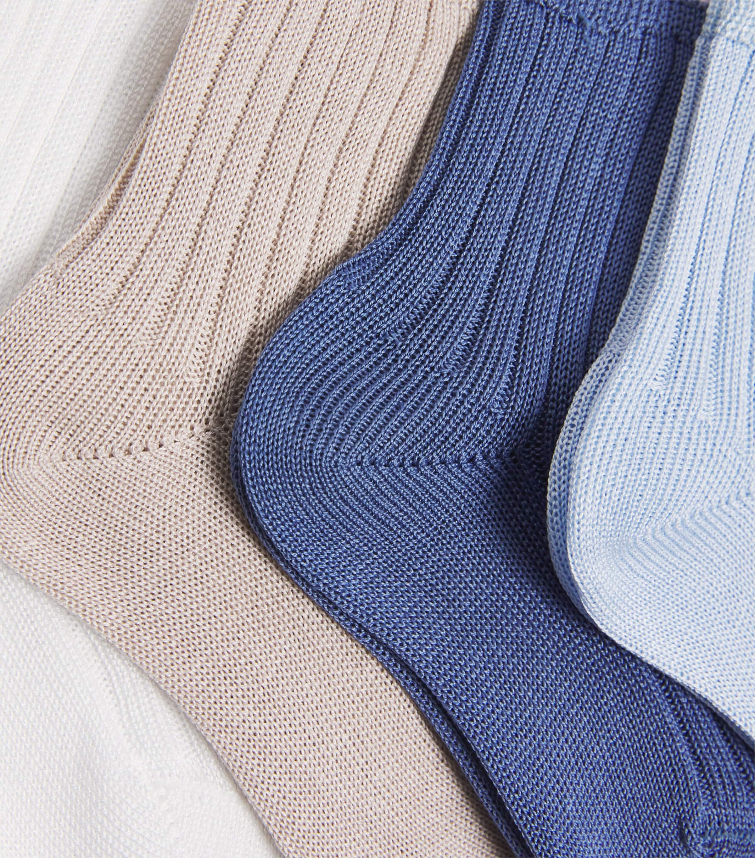 Set of 7 Cotton Ribbed Socks (3-9 Months) YBGYBG Image 2