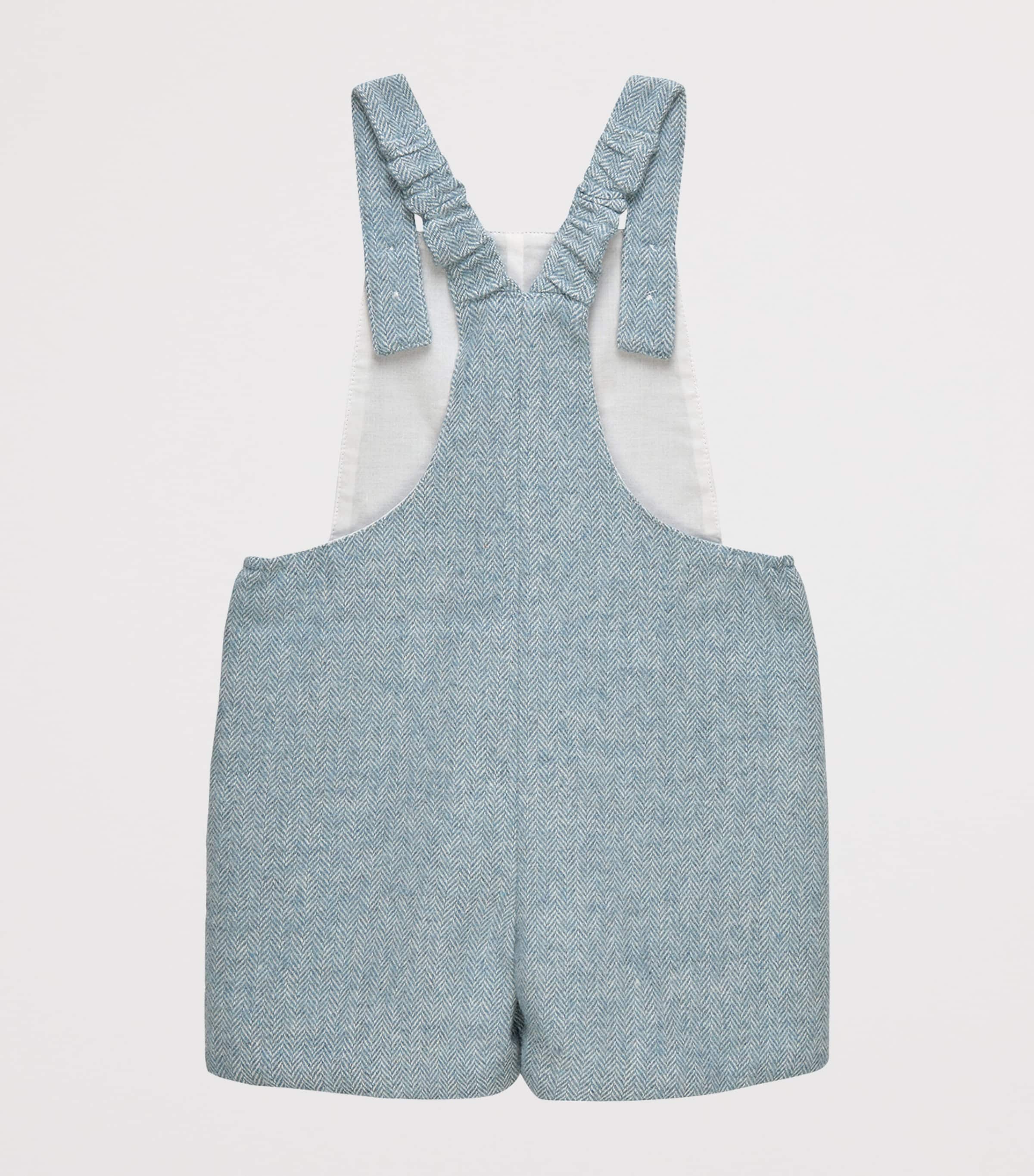 Trotters Lion Alfie Dungarees (3-24 Months) Pale Blue Image 2
