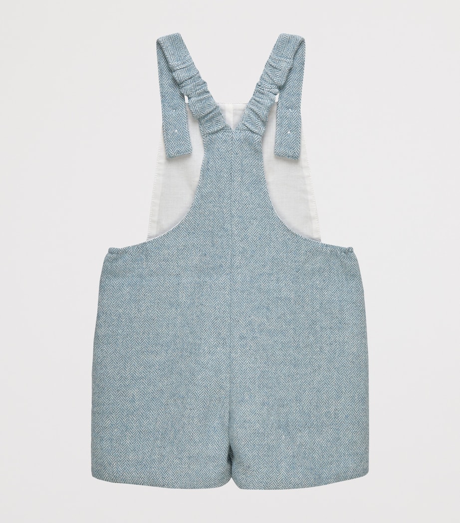 Trotters Lion Alfie Dungarees (3-24 Months) Pale Blue Image 2