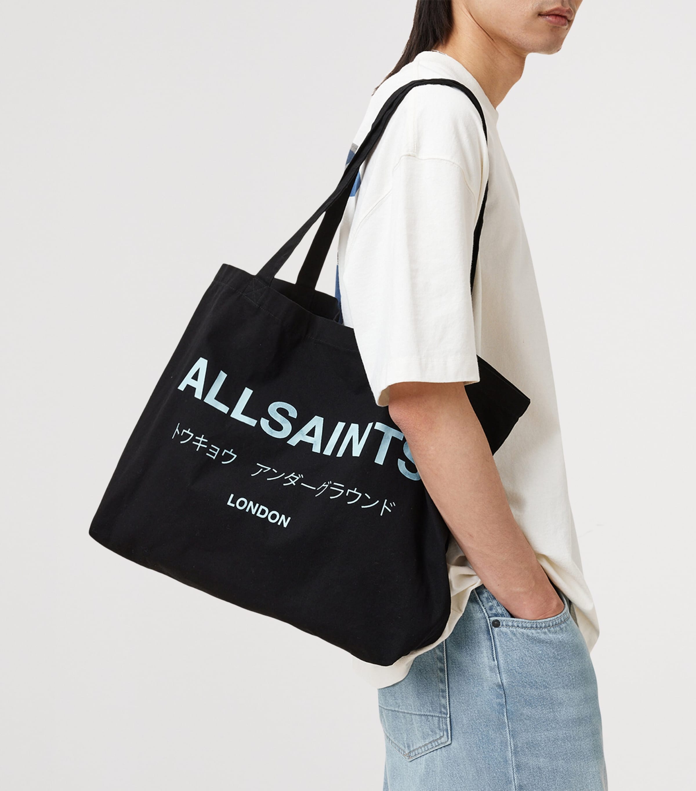 AllSaints Cotton Underground Tote Bag | Harrods US
