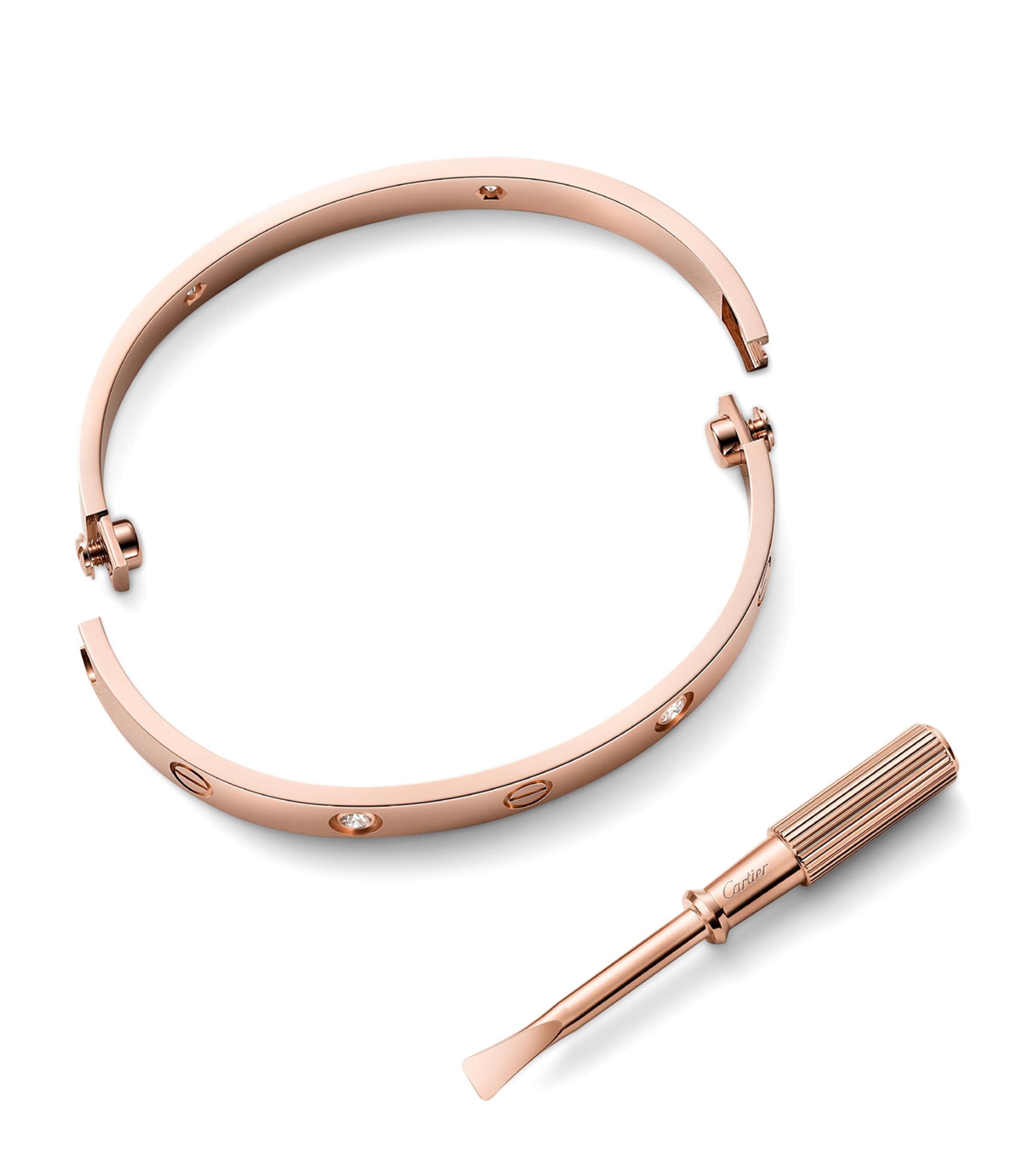 LOVE Classic Rose Gold 4-Diamond Bracelet ROSE GOLD Image 3