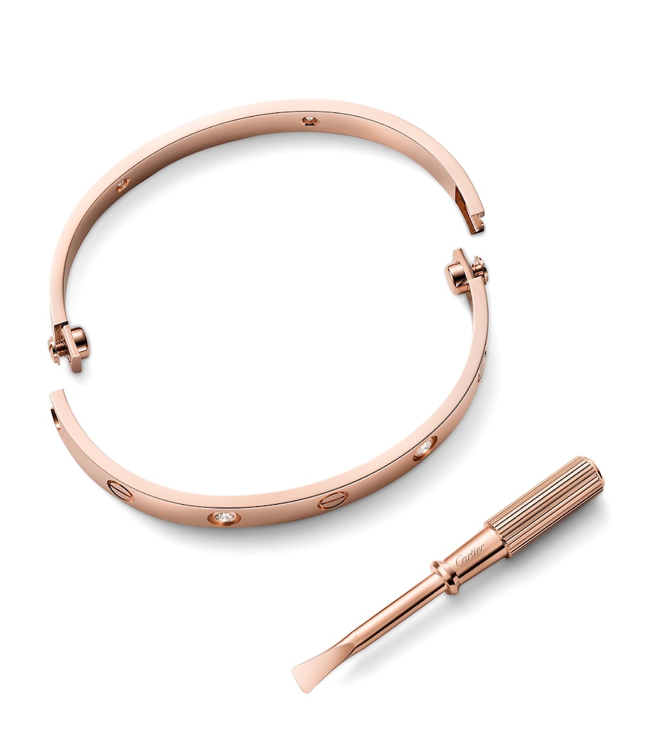 LOVE Classic Rose Gold 4-Diamond Bracelet ROSE GOLD Image 3