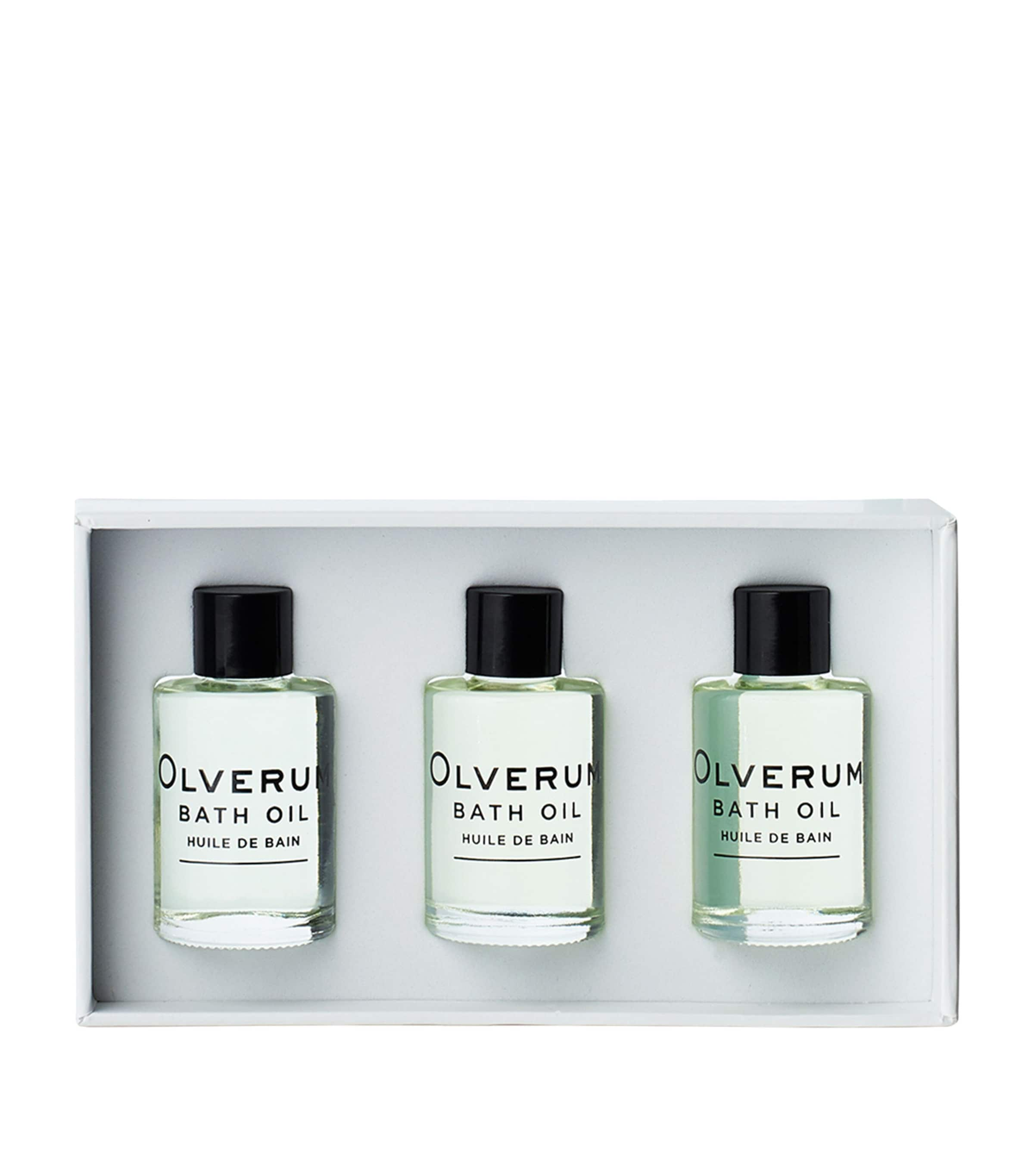 Olverum Bath Oil Travel Set In White