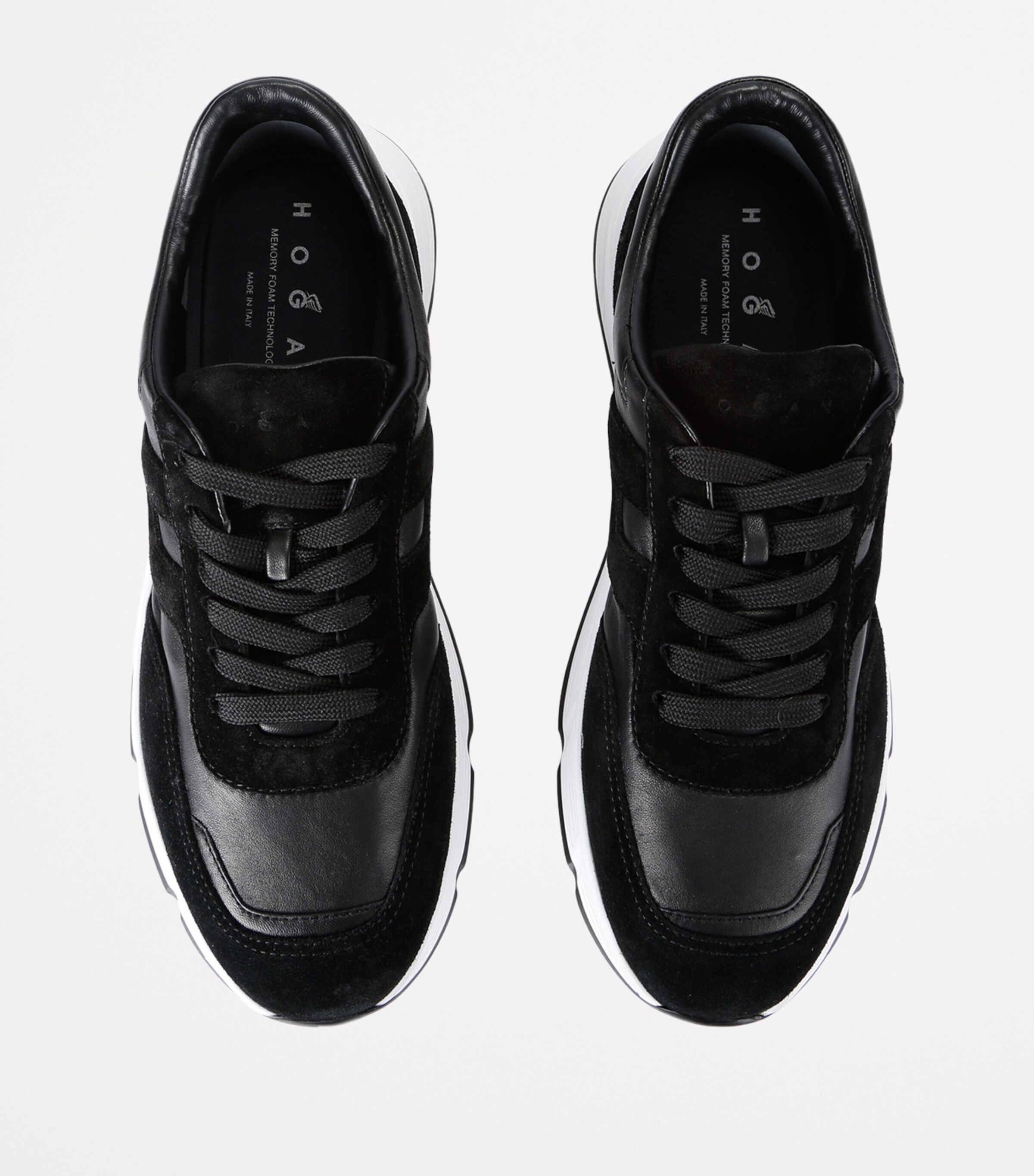 Leather Hyperlight Sneakers BLK/WHITE Image 4