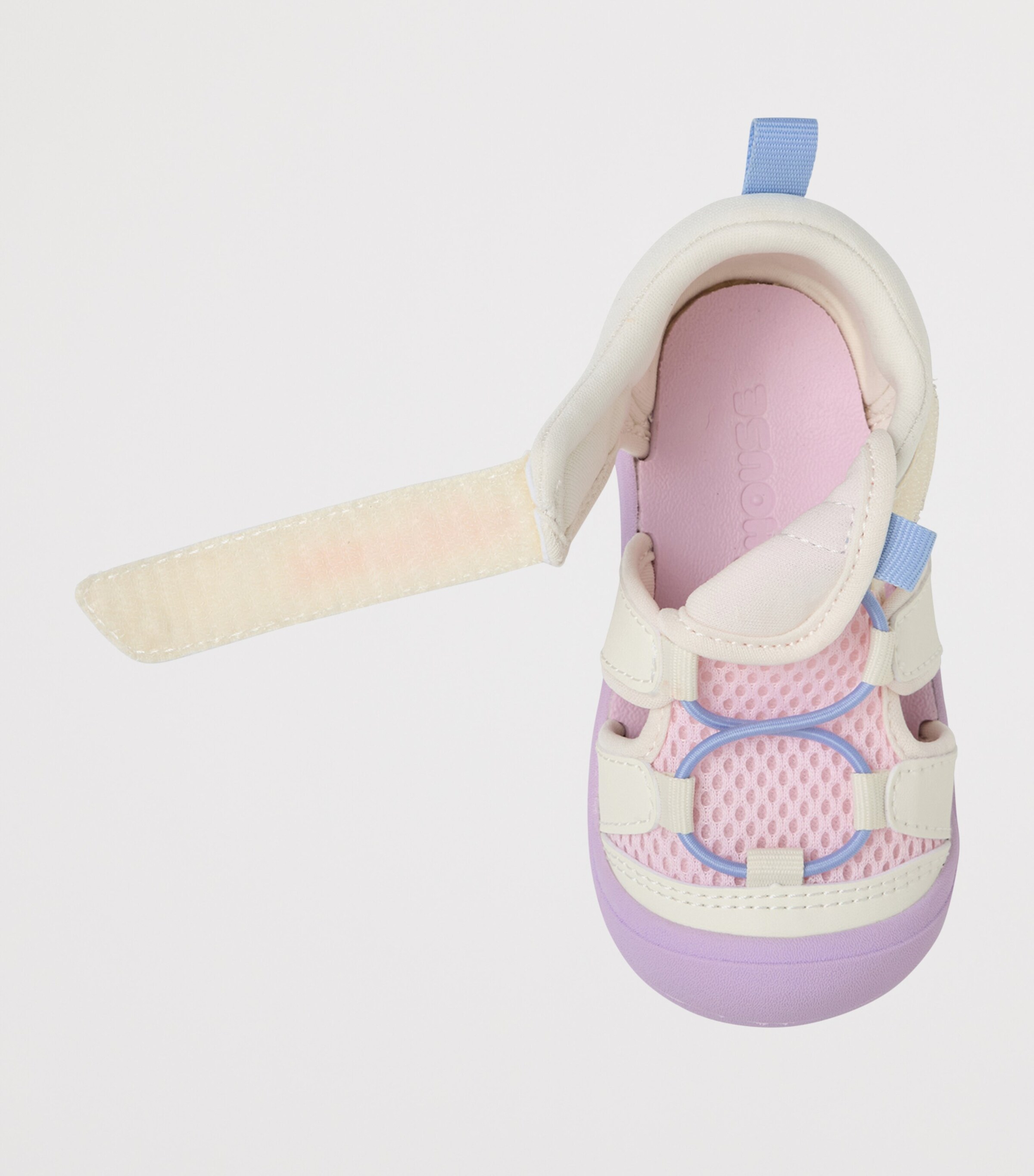 Miki House Mesh-Panel Velcro Sandals Image 4