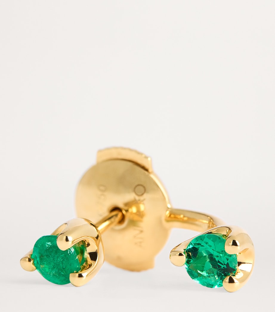 Yellow Gold and Emerald Orbit Single Earring YELLOW GOLD Image 5