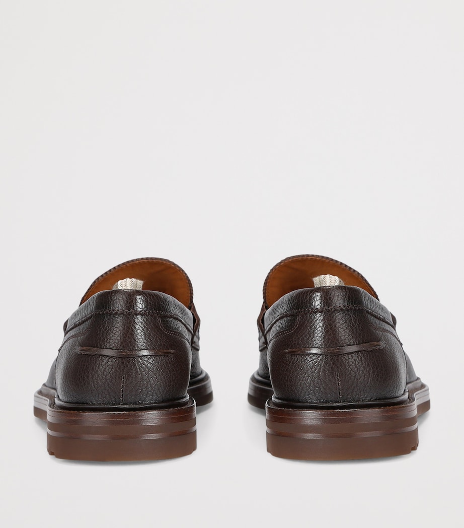 Leather Sax Flexi Loafers BROWN Image 2