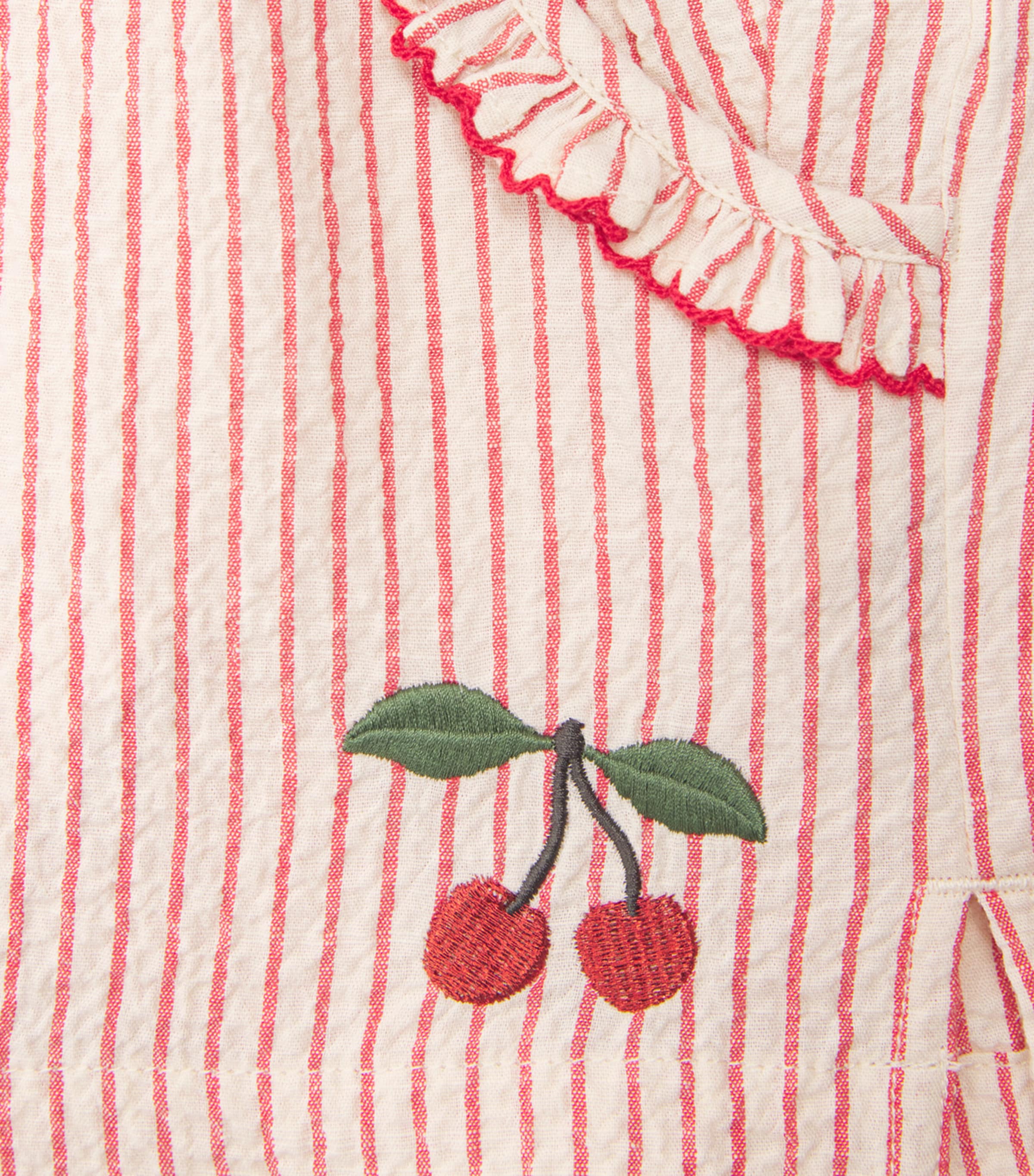 KONGES SLOJD Seersucker Stripe Ellie Shorts (18 Months - 10 Years) Amour Image 3