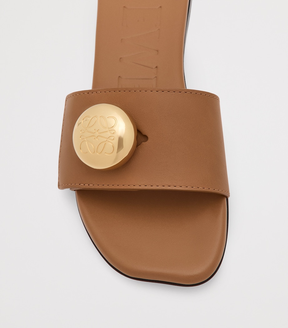 Leather Pebble Sandals OAK Image 5