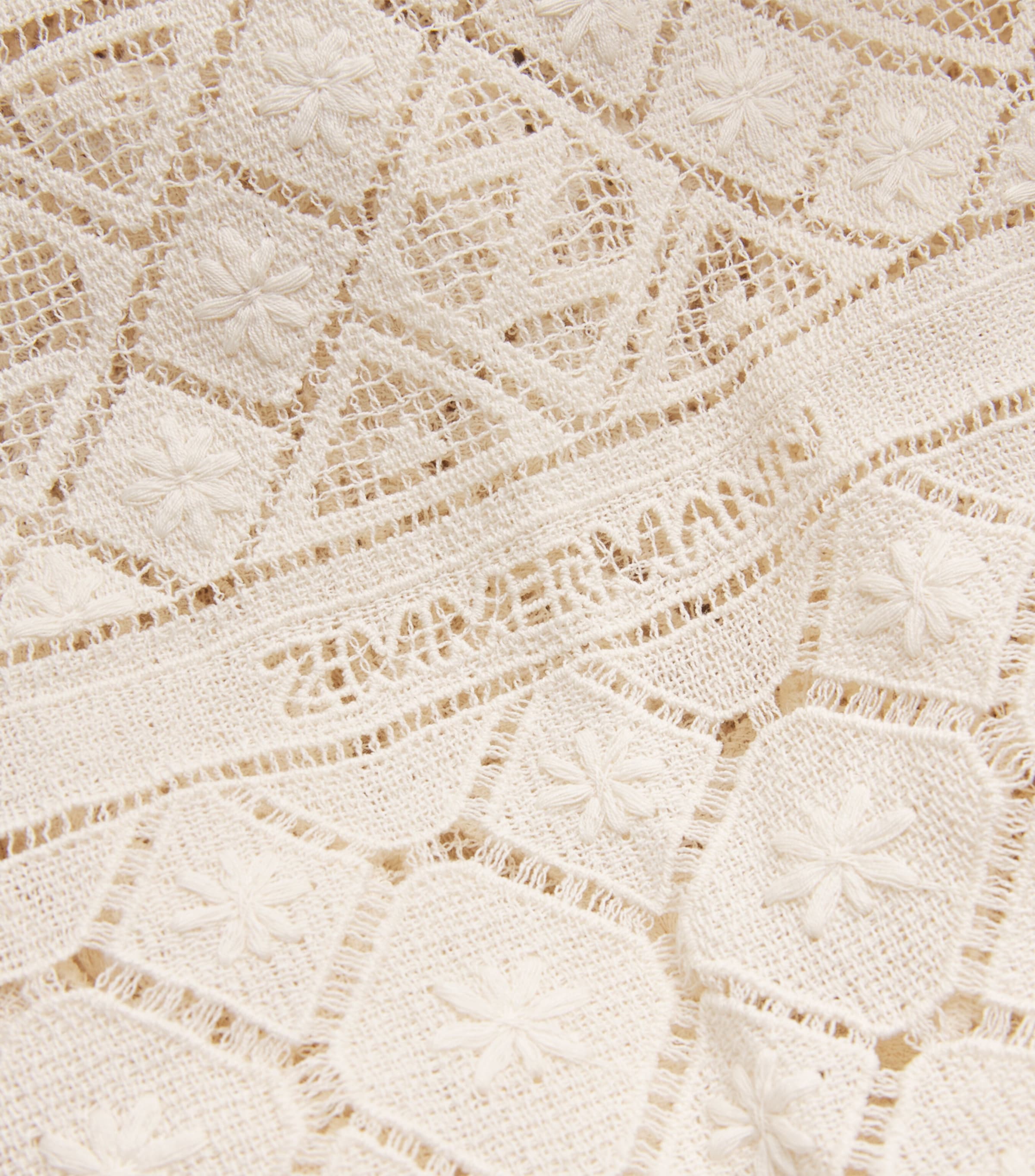 Zimmermann Womens Lace Monogram Pareo Cream Image 6