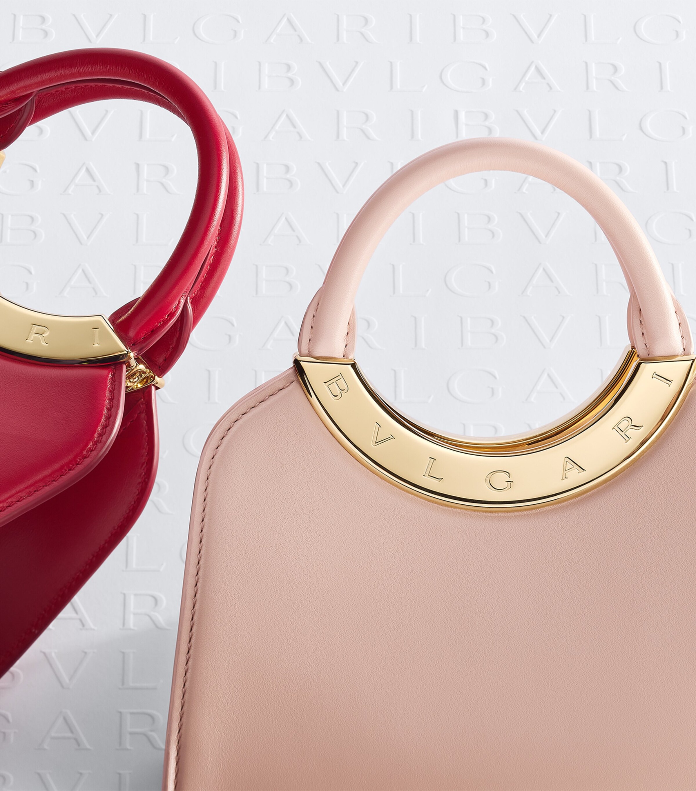 Mini Leather Roma Top-Handle Bag PINK Image 4