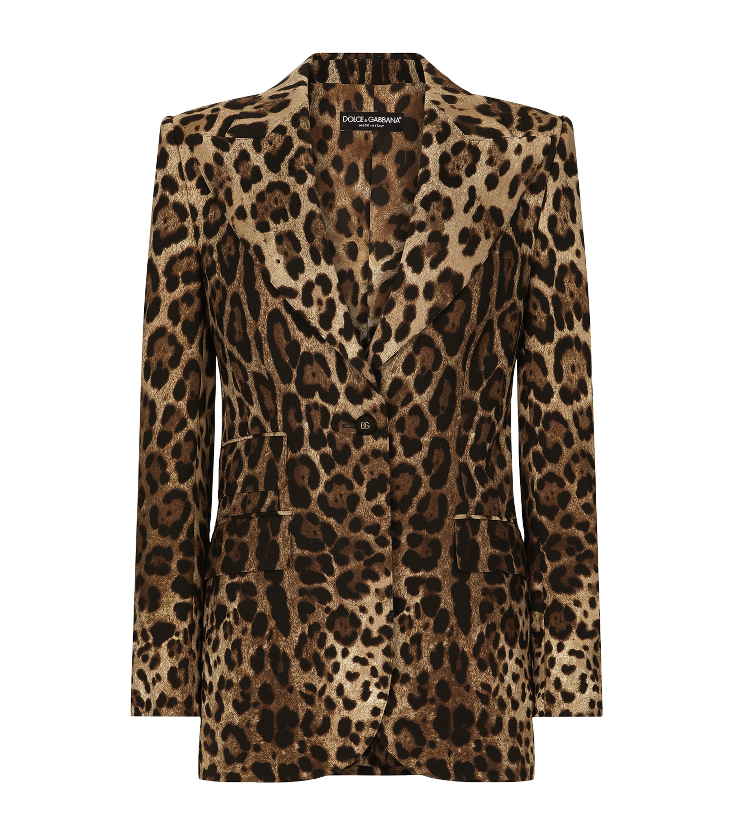 Dolce & Gabbana Animal Print Double-breasted Blazer