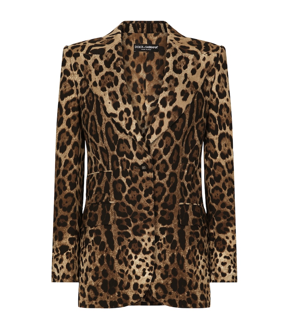Longline Leopard Print Blazer HY13M-LEO N Image 1