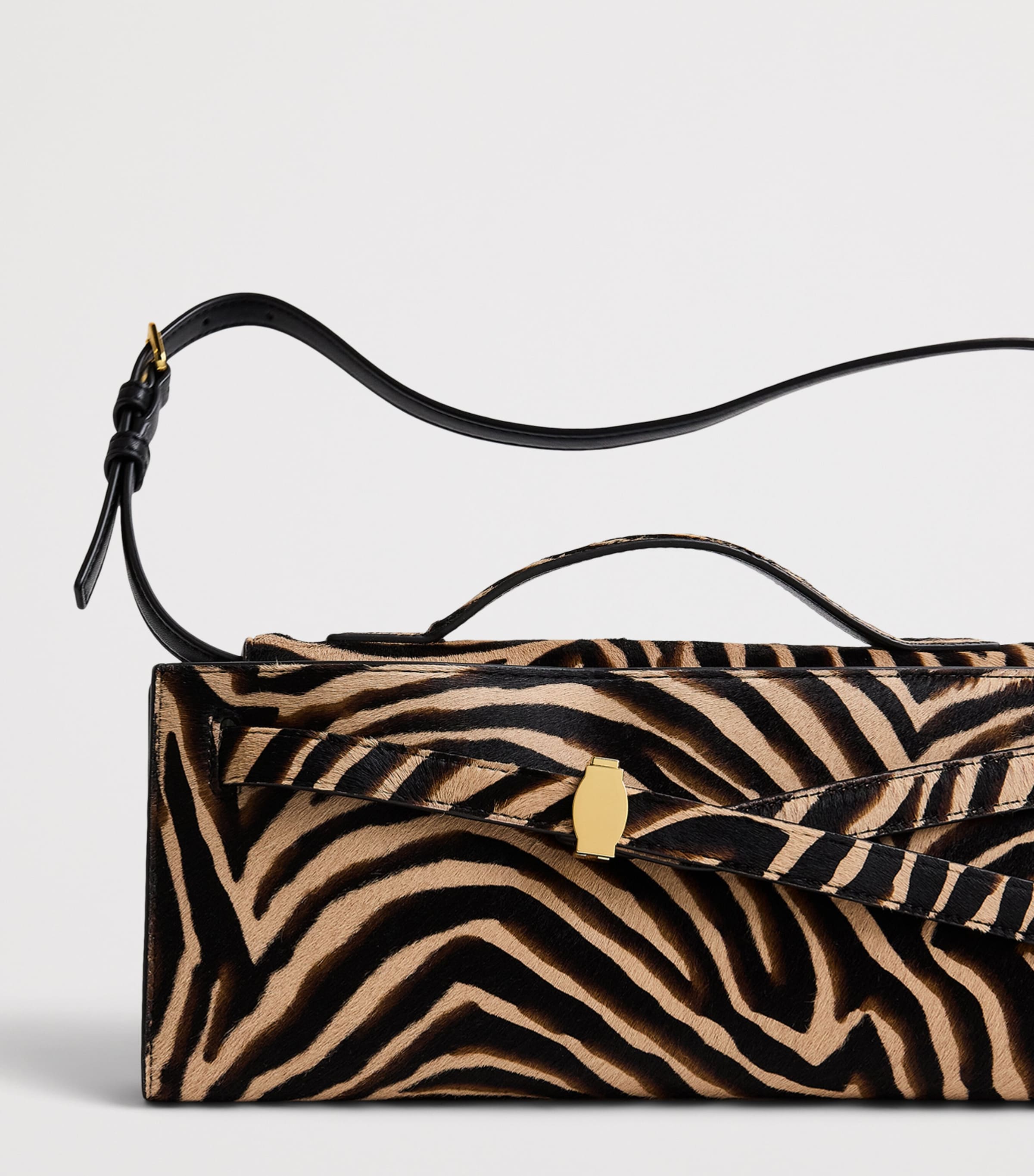 Veronica Beard Calf Hair Dash Top-Handle Bag Tan Multi Image 6