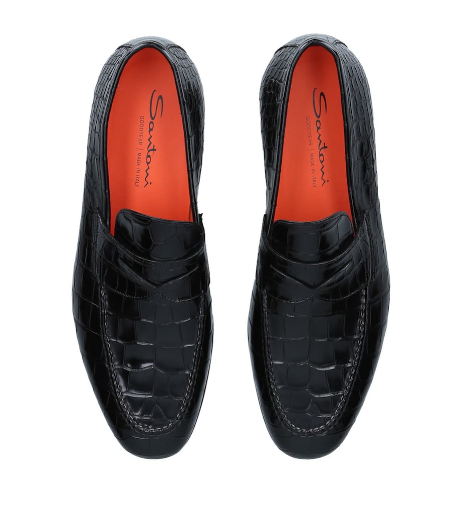 Alligator Carlos Loafers BLACK Image 4
