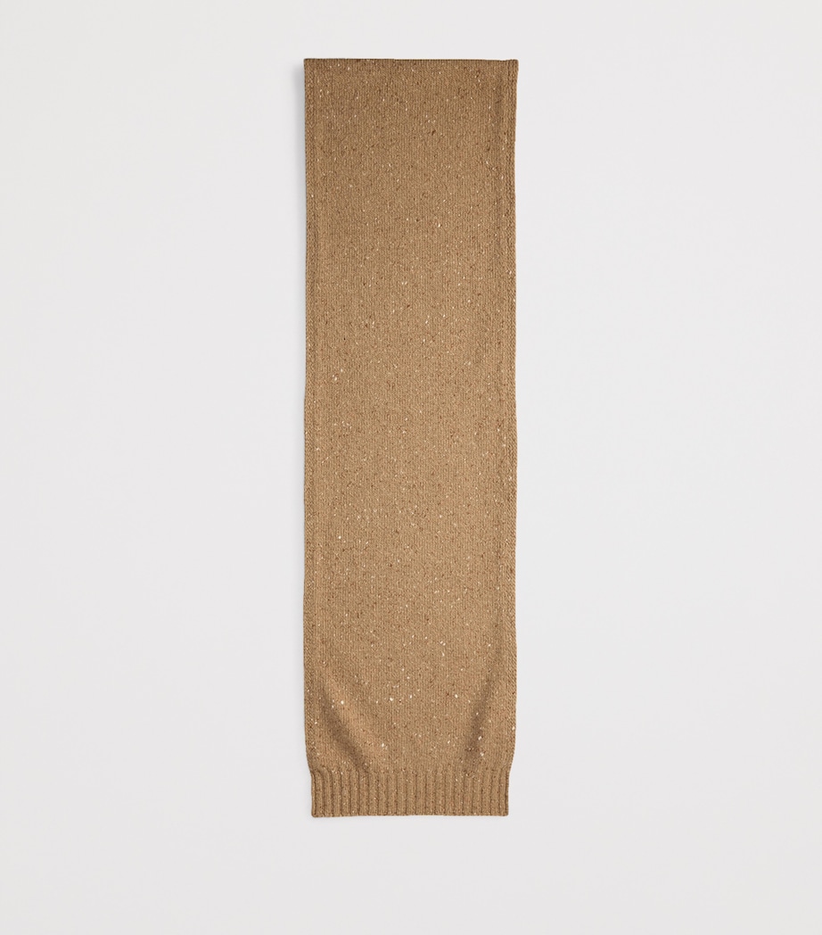 Cashmere Donegal Scarf CAMEL Image 2
