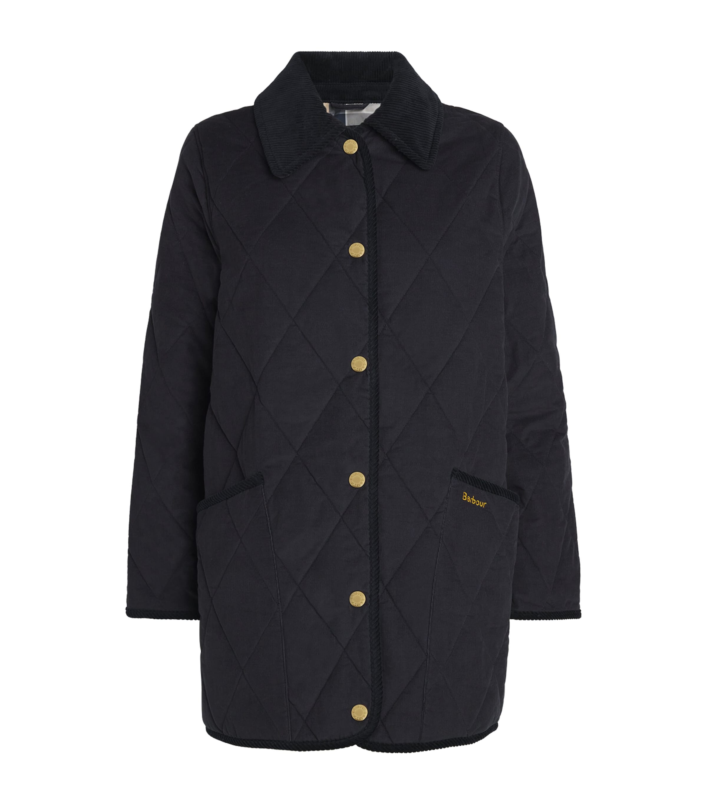 Cotton Quilted Cornelia Jacket DARK NAVY/ TARTAN Image 1