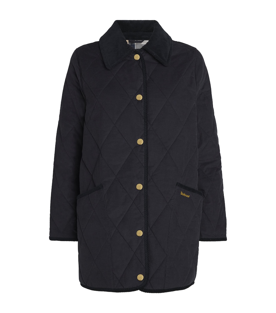 Cotton Quilted Cornelia Jacket DARK NAVY/ TARTAN Image 1