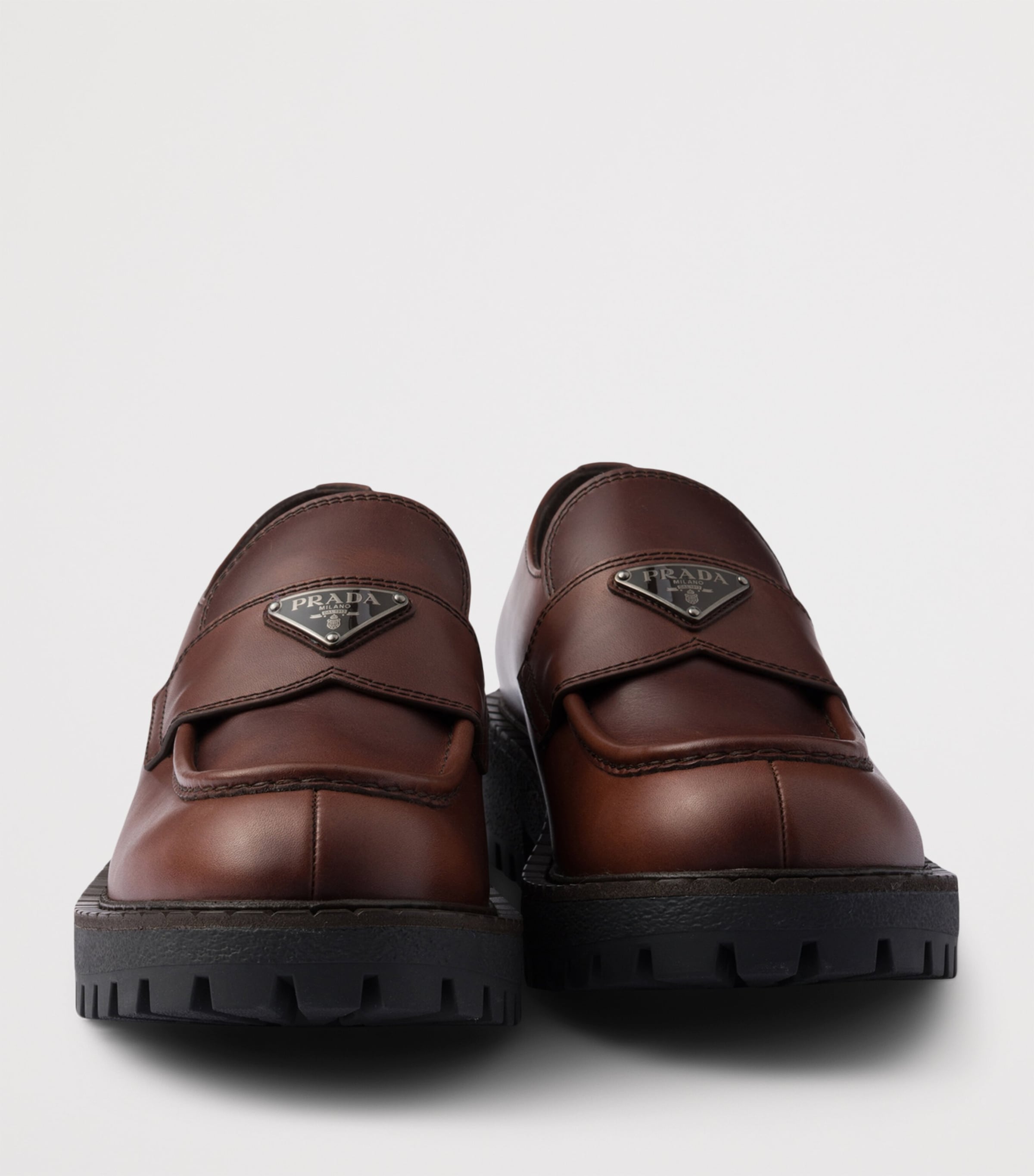 Brushed Leather Loafers F0192 Image 6