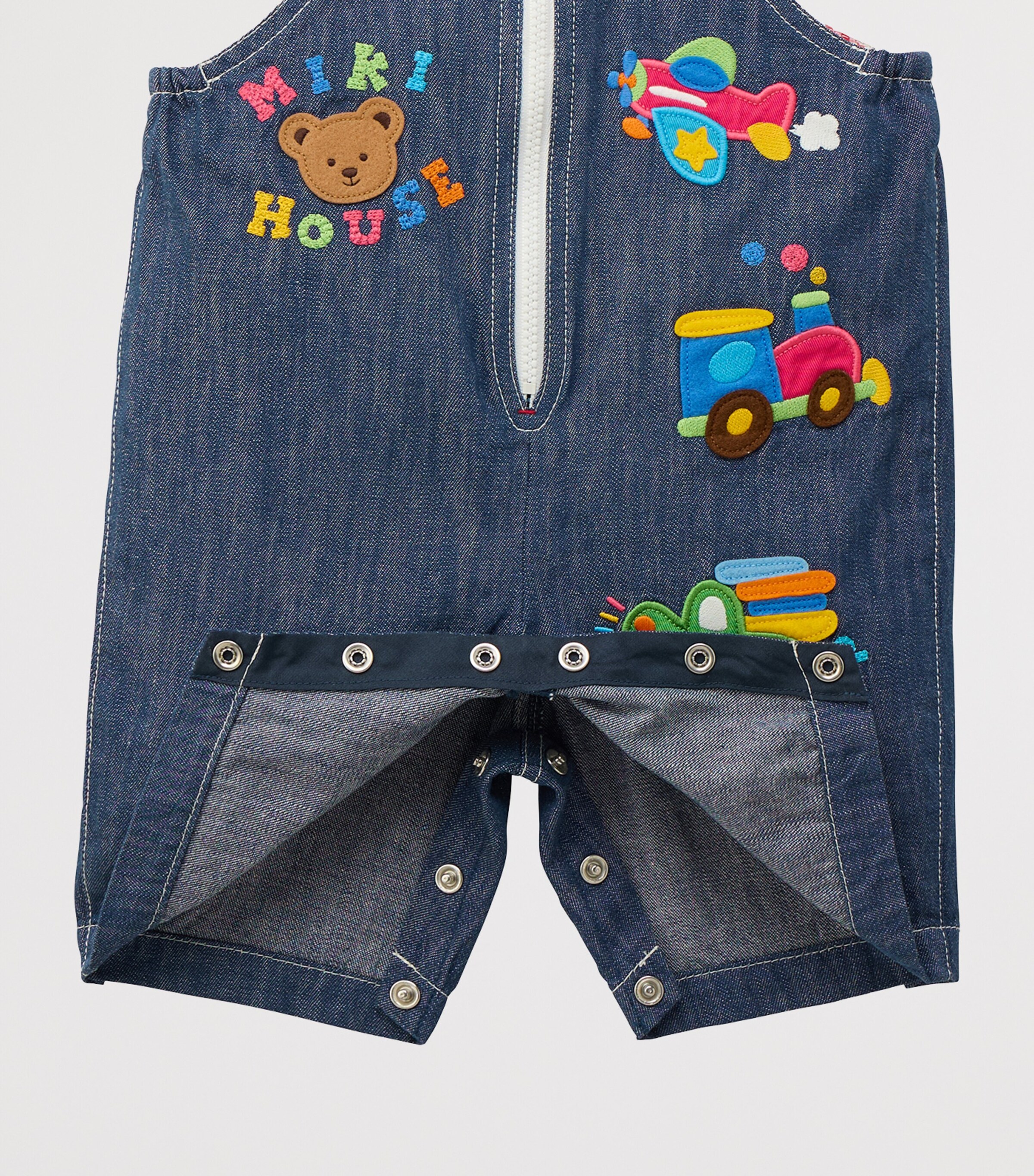 Miki House Denim Logo Dungarees (6-24 Months) Image 4