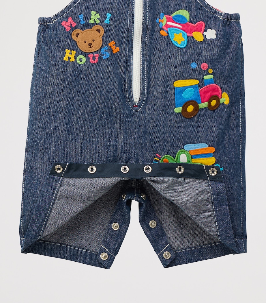 Miki House Denim Logo Dungarees (6-24 Months) Image 4