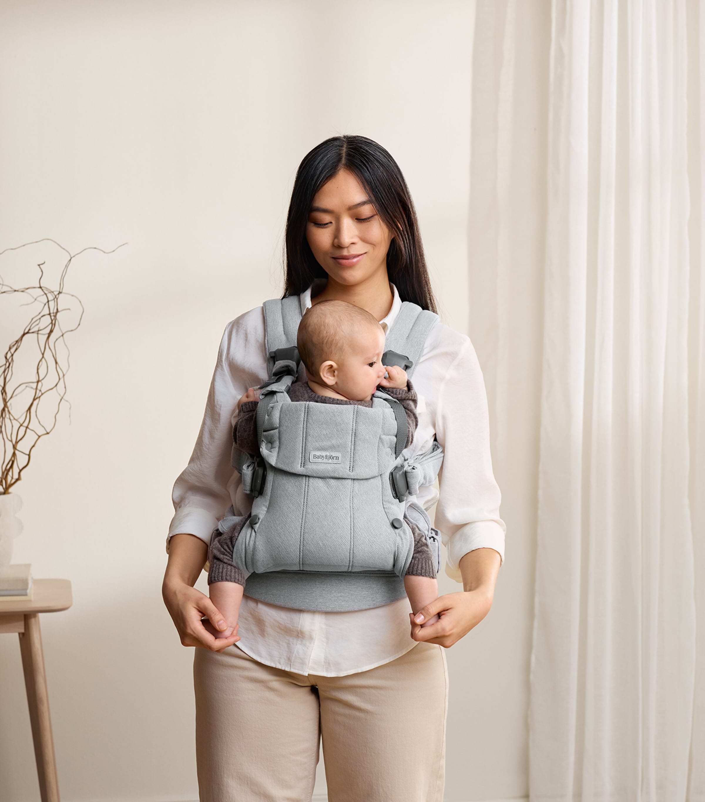 Woven Harmony Baby Carrier LIGHT GREY Mï¿½LANGE Image 2