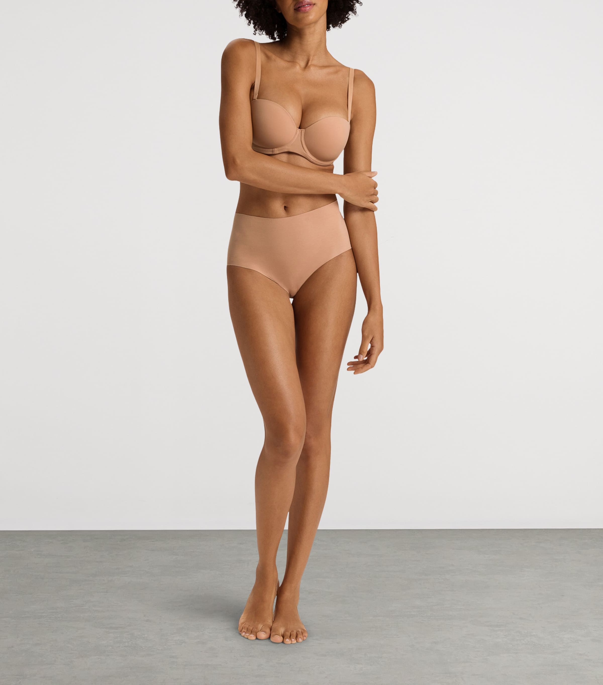 Invisible Cotton Maxi Briefs BEIGE Image 5