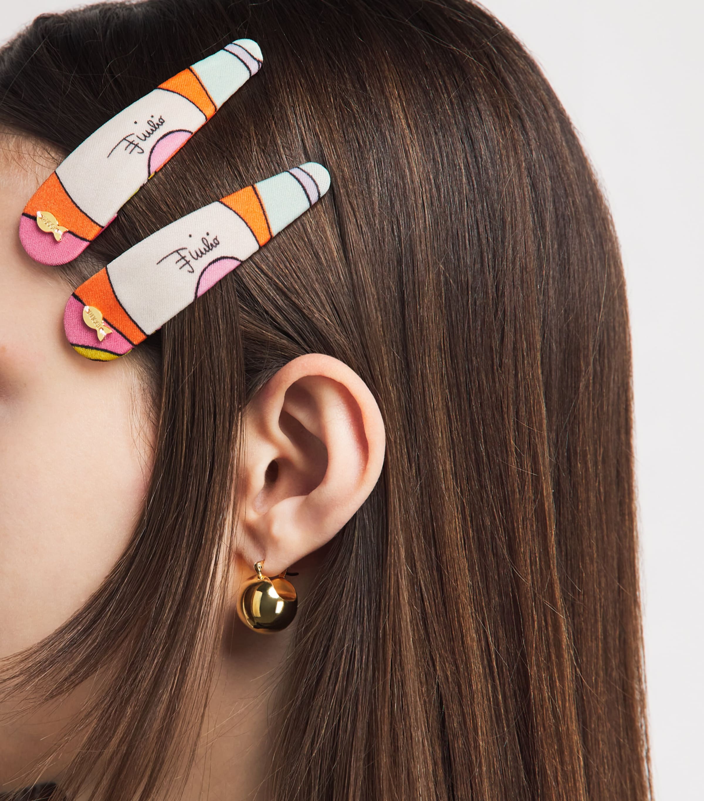 PUCCI Printed Hair Clips (Set of 2) Image 2