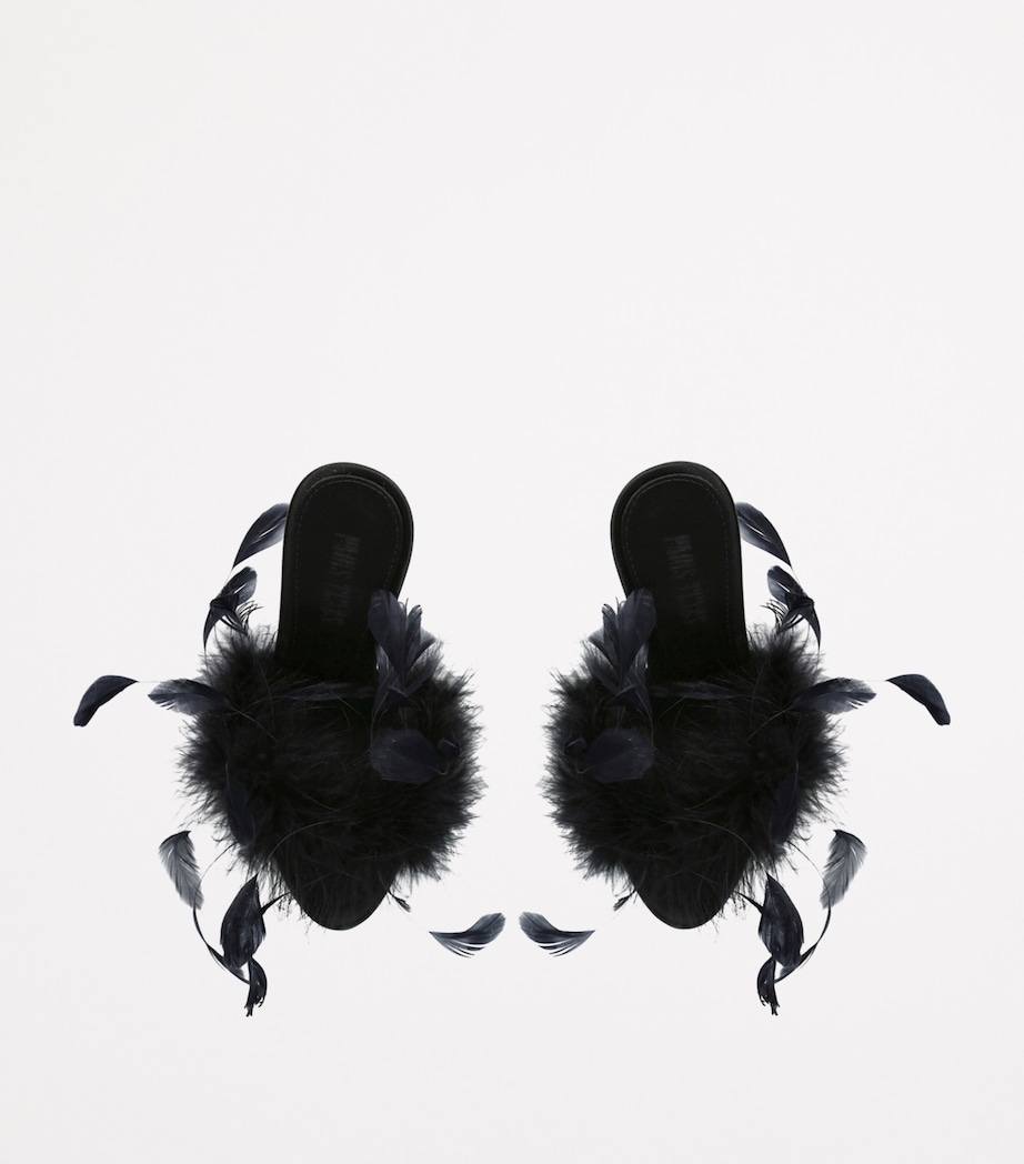 Paris Texas Feather Lidia Mules 105 Black Image 4