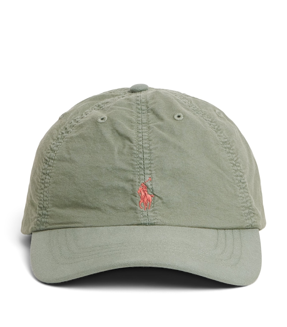 Ralph Lauren Kids Cotton Polo Pony Baseball Cap Cargo Green Image 1