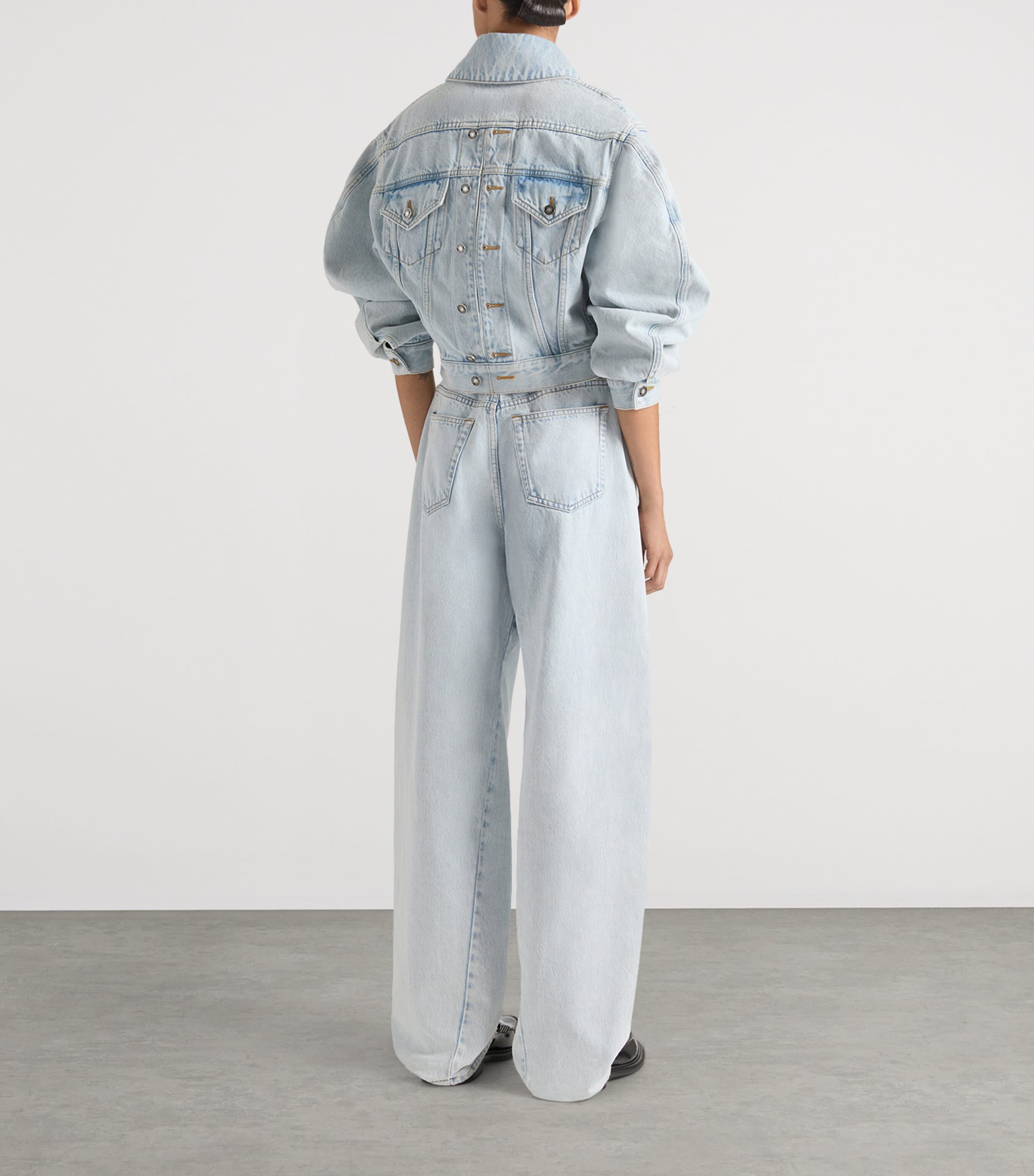 Cocoon Reverse Denim Jacket LIGHT BLUE Image 3