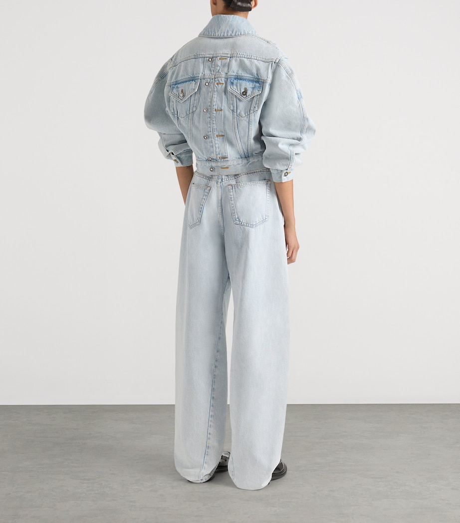 Cocoon Reverse Denim Jacket LIGHT BLUE Image 3