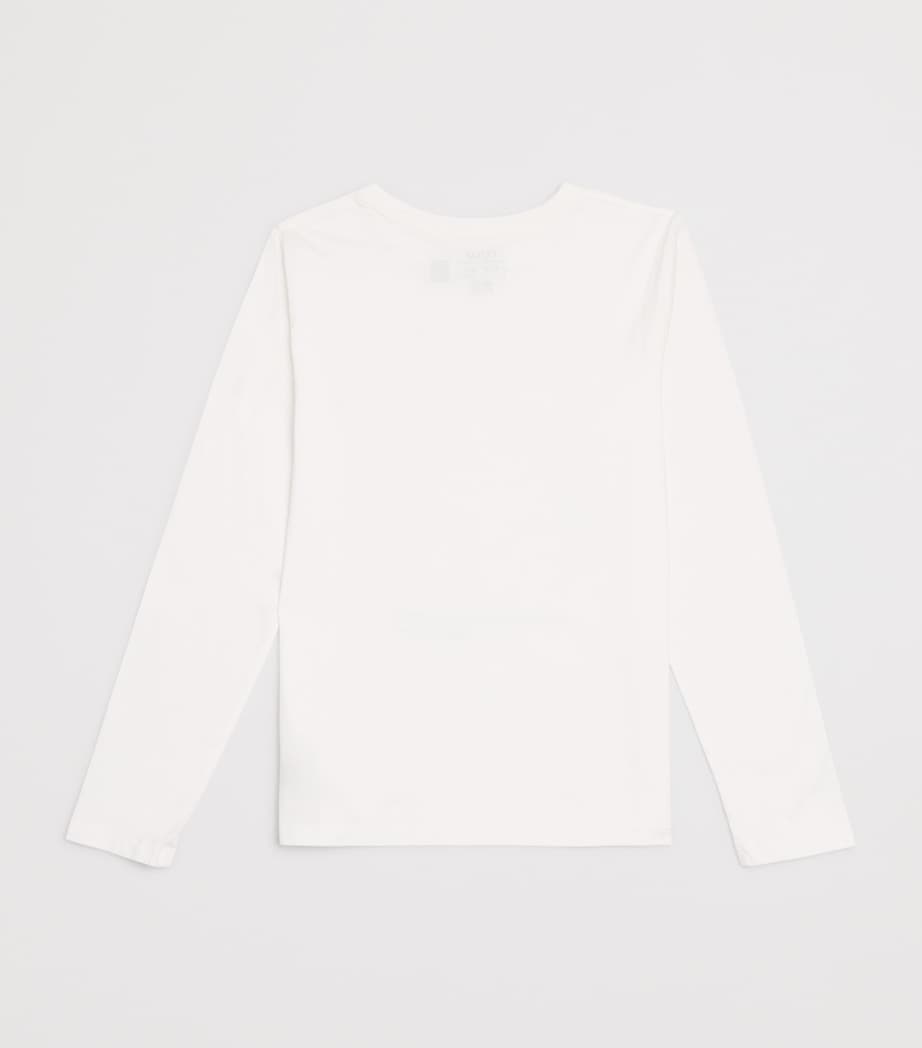 Long-Sleeve Skating Polo Bear T-Shirt (6-14 Years) CREAM Image 2