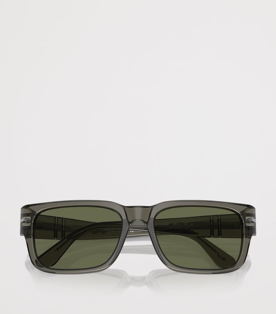 Persol Acetate Rectangle Sunglasses Grey Image 5
