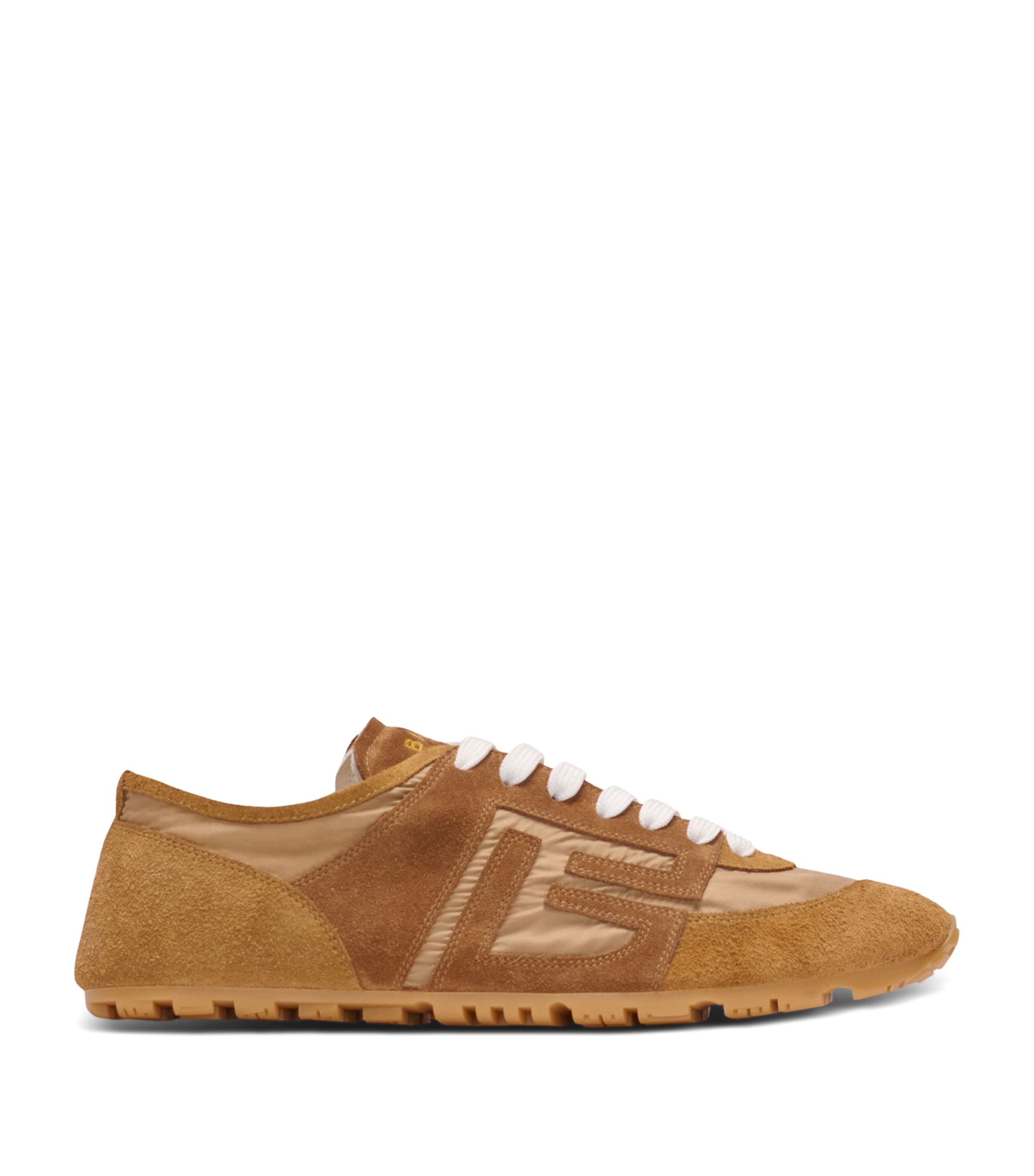 Balmain Suede Racer 45 Sneakers Beige Image 1