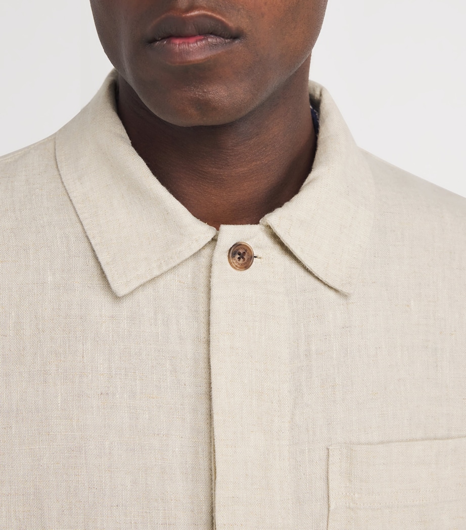 Linen Olav Button-Up Shirt OAT 804 Image 6