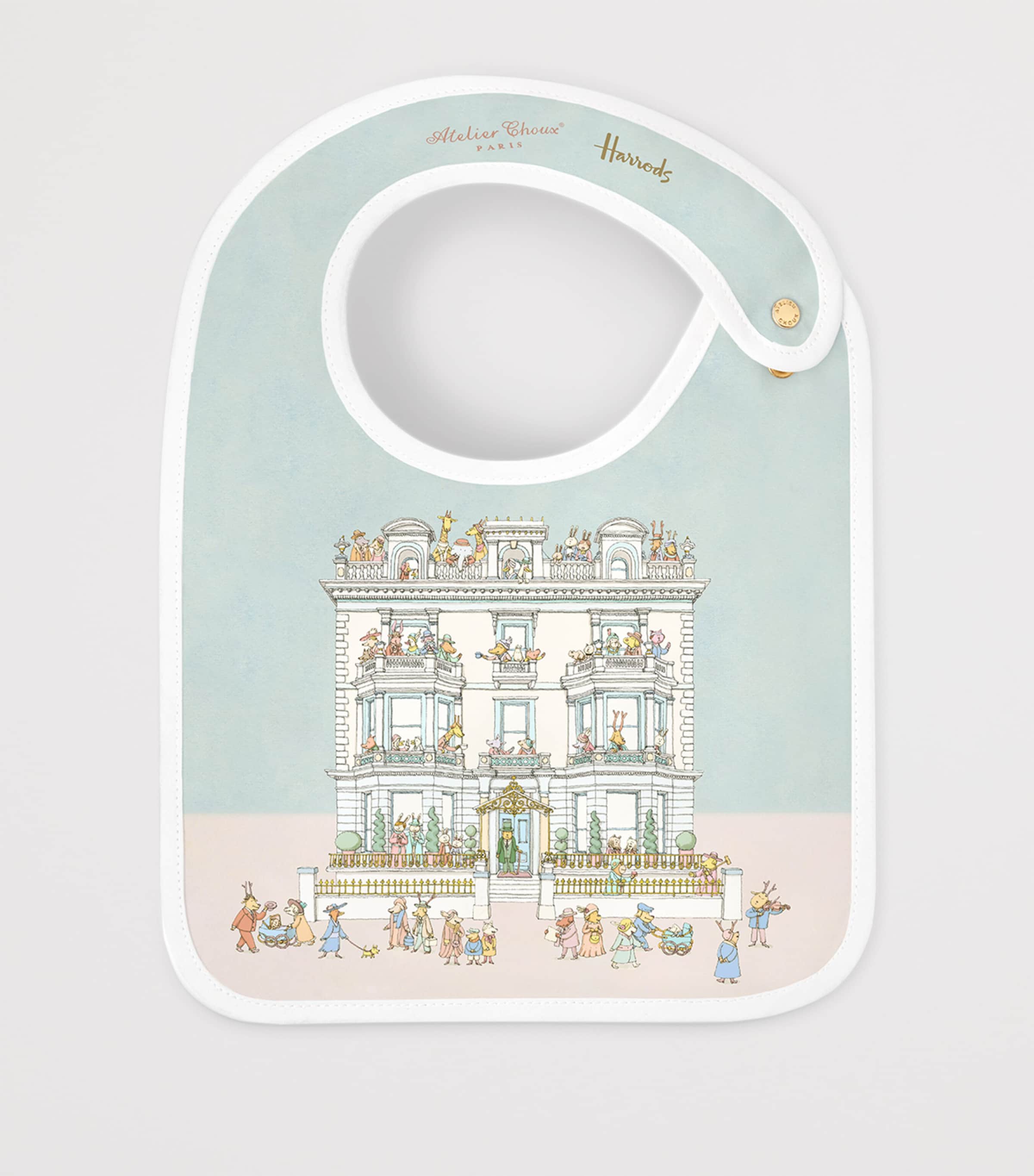 Cotton Townhouse Blanket, Bib and Bag Gift Set MULTI Image 2